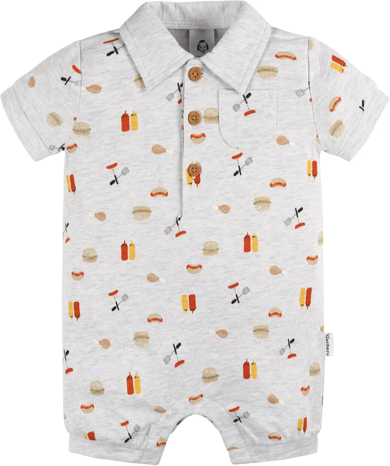 رامپر پولو نخی آستین کوتاه پسرانه Gerber