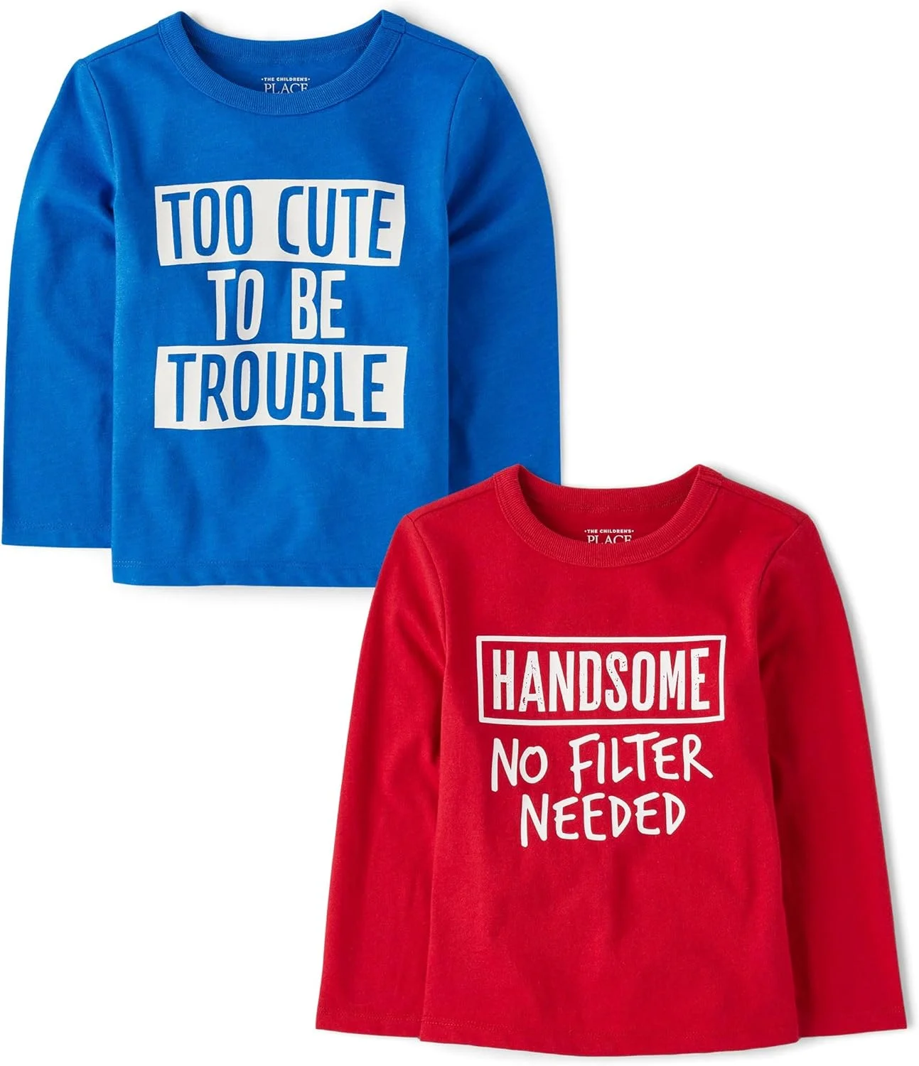 تی شرت های آستین بلند گرافیکی روزمره پسرانه The Children's Place، بسته های چندتایی