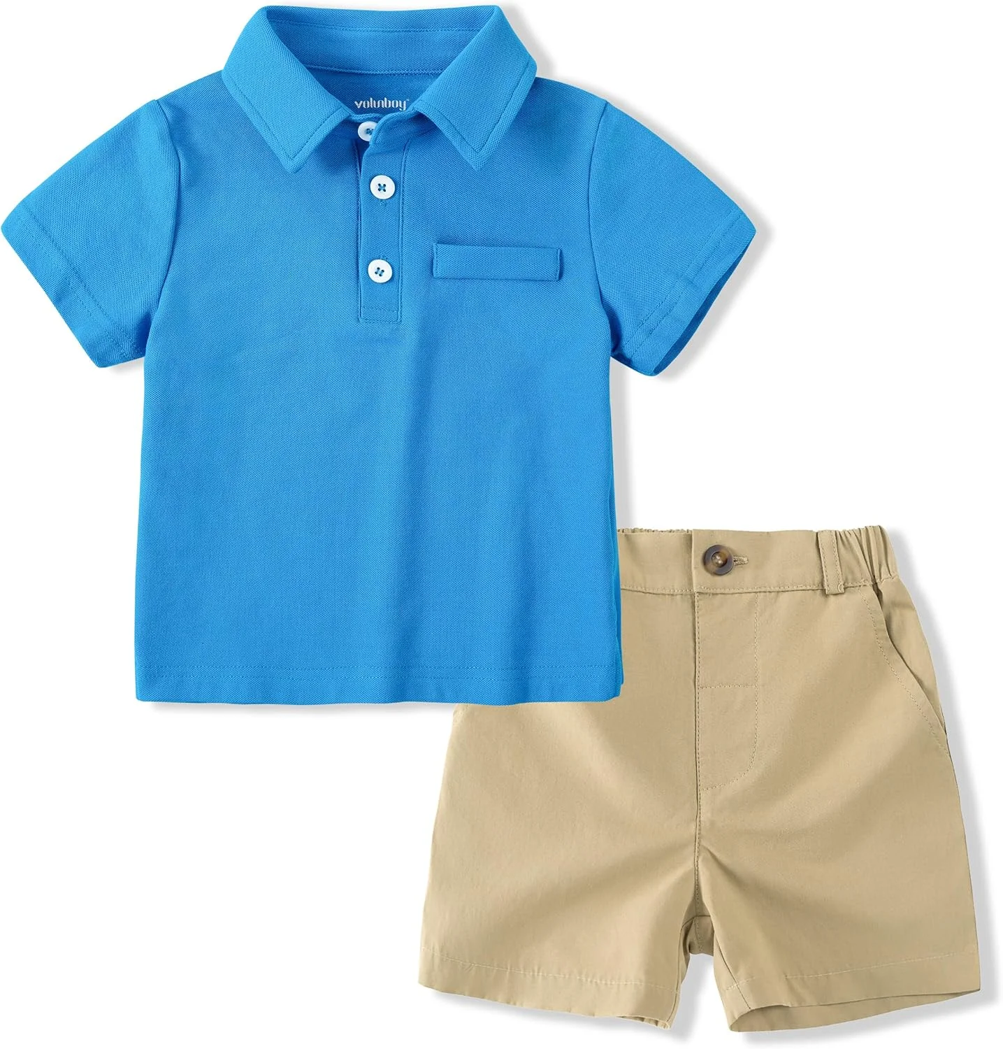 ست تی شرت پولو آستین کوتاه و شلوارک پسرانه تابستانی، مناسب ساحل