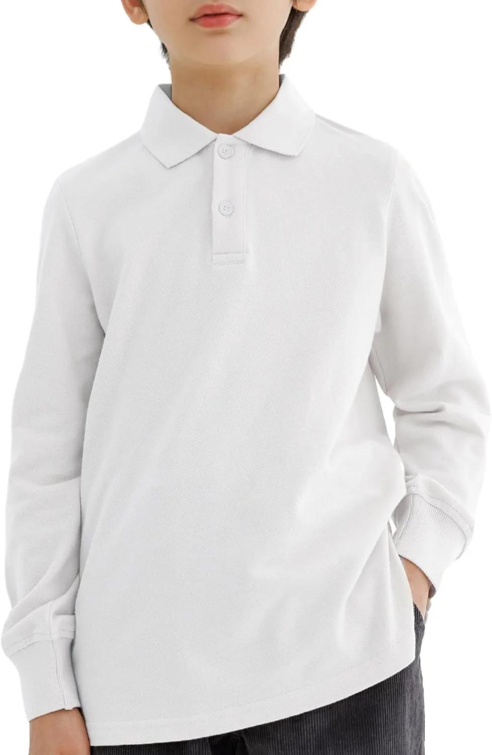 تی شرت آستین بلند پسرانه CUNYI، پیراهن فرم نخی، تی شرت پیکوئه برای کودکان