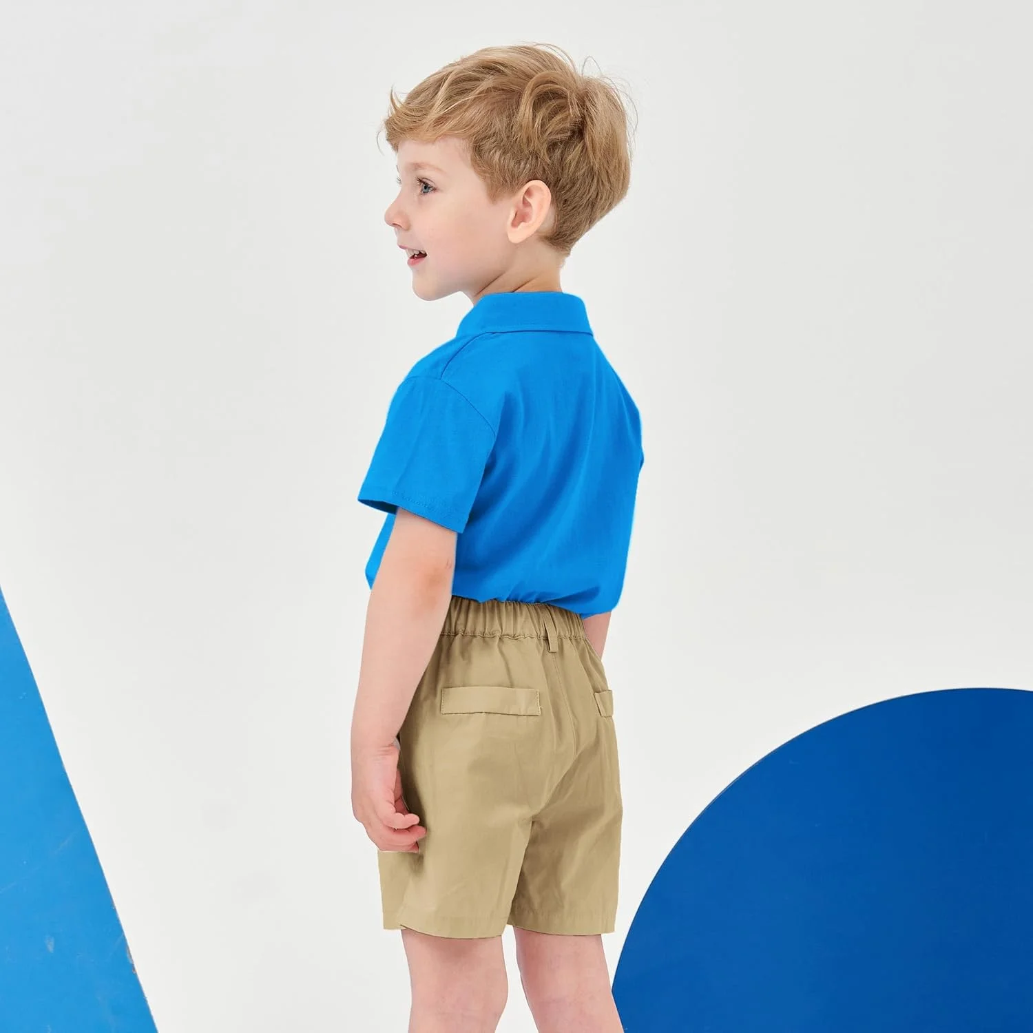 ست تی شرت پولو آستین کوتاه و شلوارک پسرانه تابستانی، مناسب ساحل