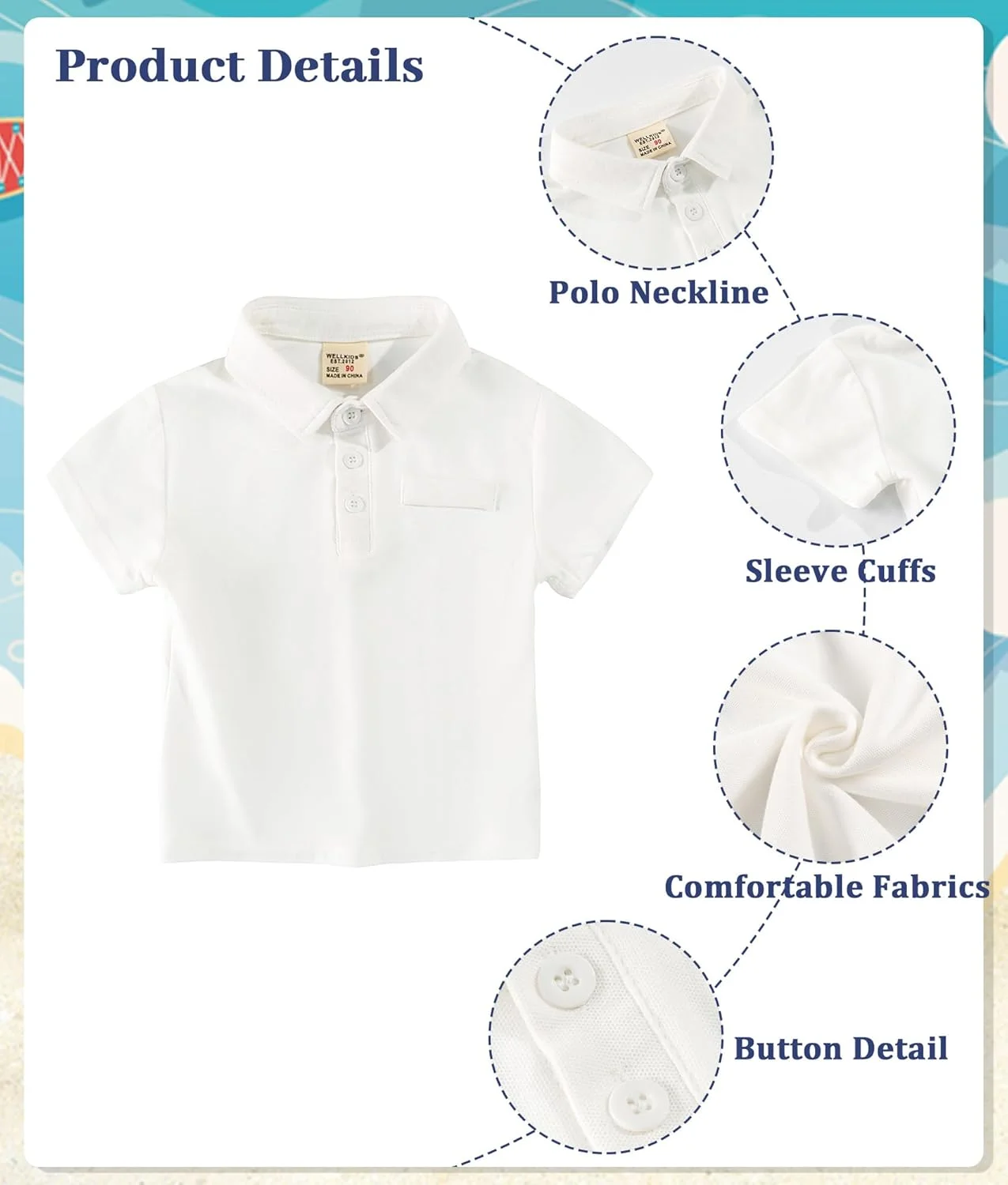 لباس تابستانی پسرانه Volunboy، تیشرت آستین کوتاه و شلوارک، لباس ورزشی و غیر رسمی، مناسب 1 تا 6 سال