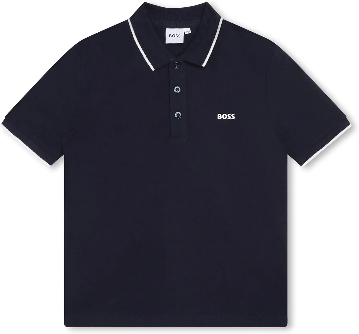 پولوشرت آستین کوتاه پسرانه BOSS، بافتنی، نرم و تنفس پذیر، لباس فرم مدرسه با یقه راه راه