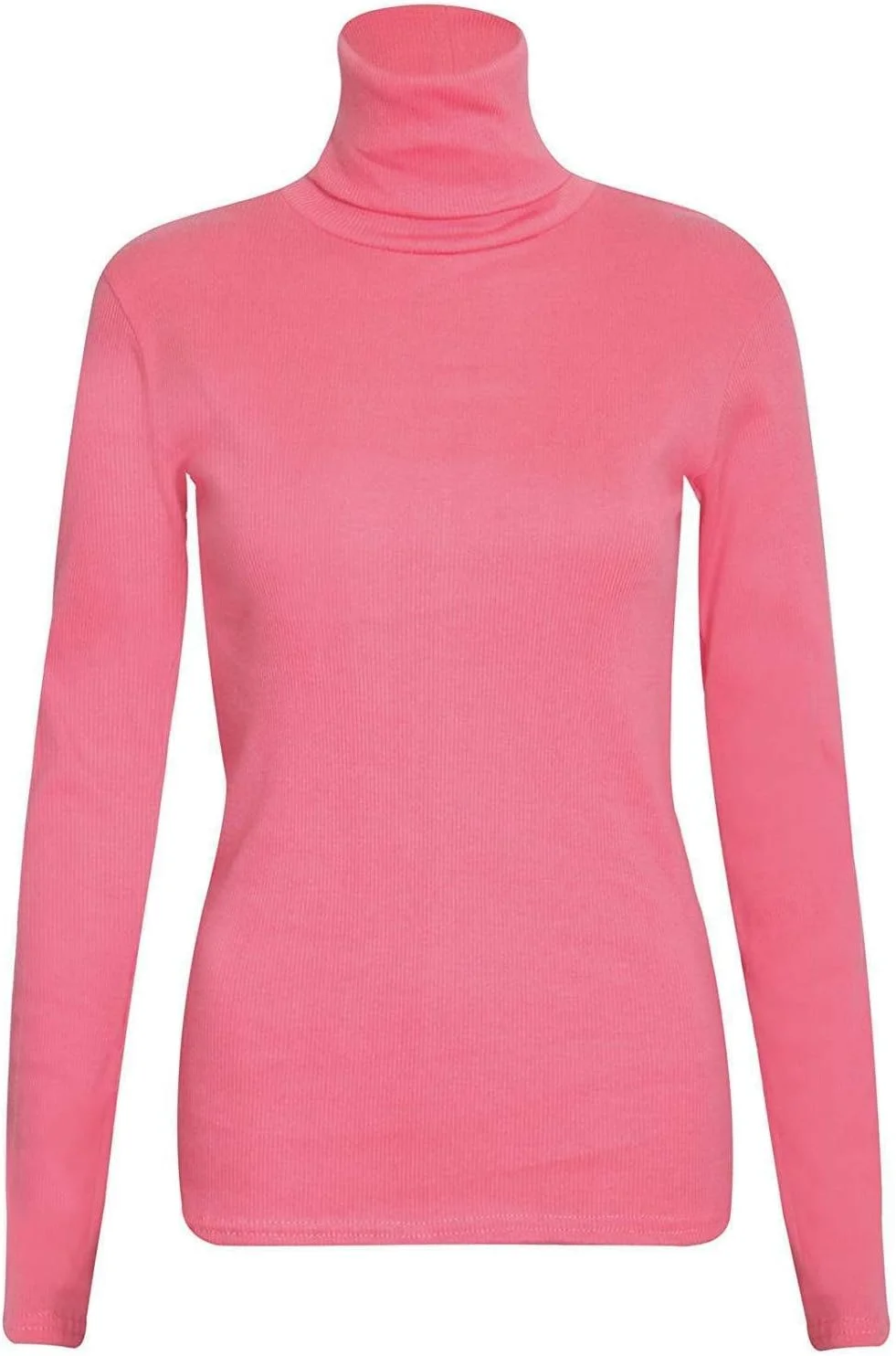 تاپ یقه پولو دنده ای دخترانه، یقه اسکی نخی ضخیم آستین بلند، سایز 5/6، 7/8، 9/10، 11/12 و 13 سال