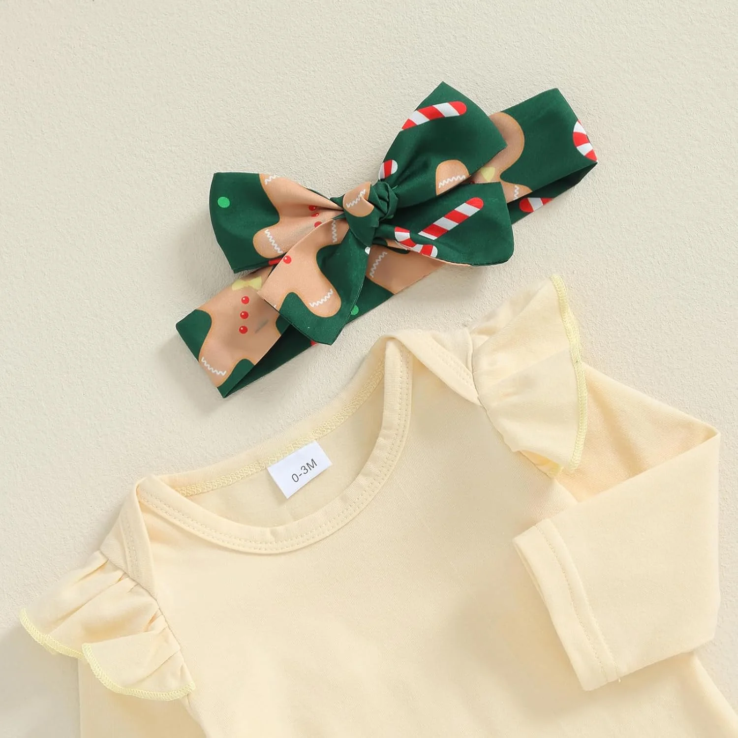 ست لباس نوزاد دخترانه برای جشن شکرگزاری، شامل رامپر آستین بلند، دامن پیشبندی طرح کدو تنبل و بوقلمون، مناسب فصل پاییز