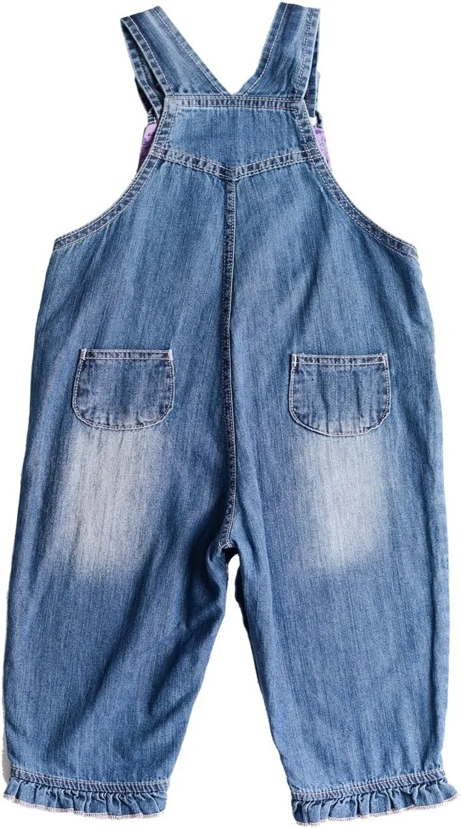 بیلرسوت جین نرم گلدوزی شده دخترانه قابل تنظیم (3-24 ماه)