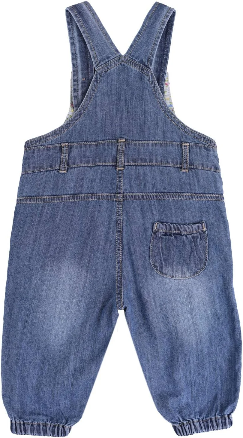 بیلرسوت جین نرم گلدوزی شده دخترانه قابل تنظیم (3-24 ماه)