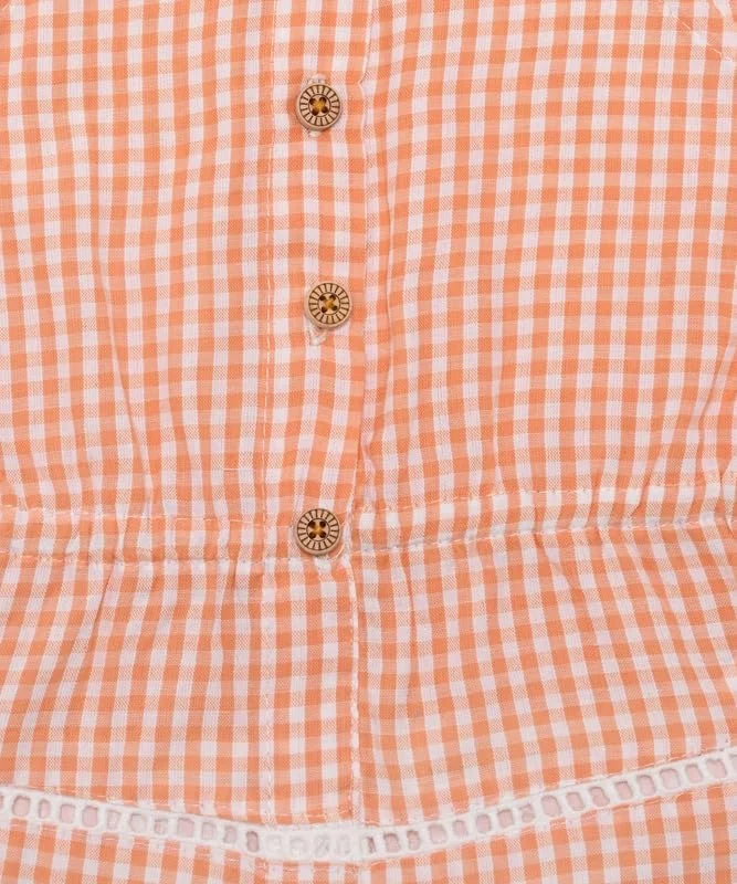 ست تاپ بدون آستین چهارخانه و شلوارک دخترانه کودک