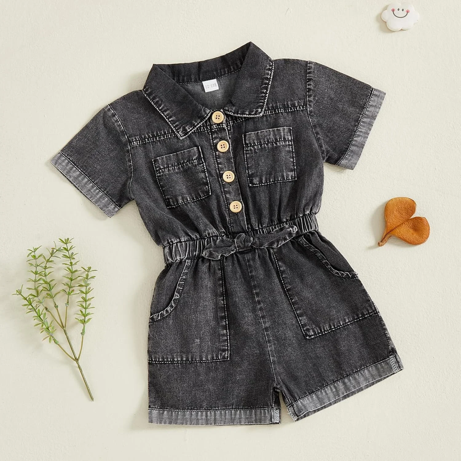 لباس تابستانی دخترانه بچه گانه، سرهمی شلوارکی جین، آستین کوتاه، رامپر دنیم لباس تابستانی دخترانه بچه گانه، سرهمی شلوارکی جین، آستین کوتاه، رامپر دنیم