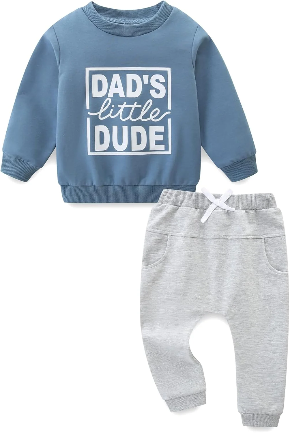 لباس پسرانه بچه گانه، بلوز آستین بلند یقه گرد با شلوار، مناسب فصل بهار، پاییز و زمستان