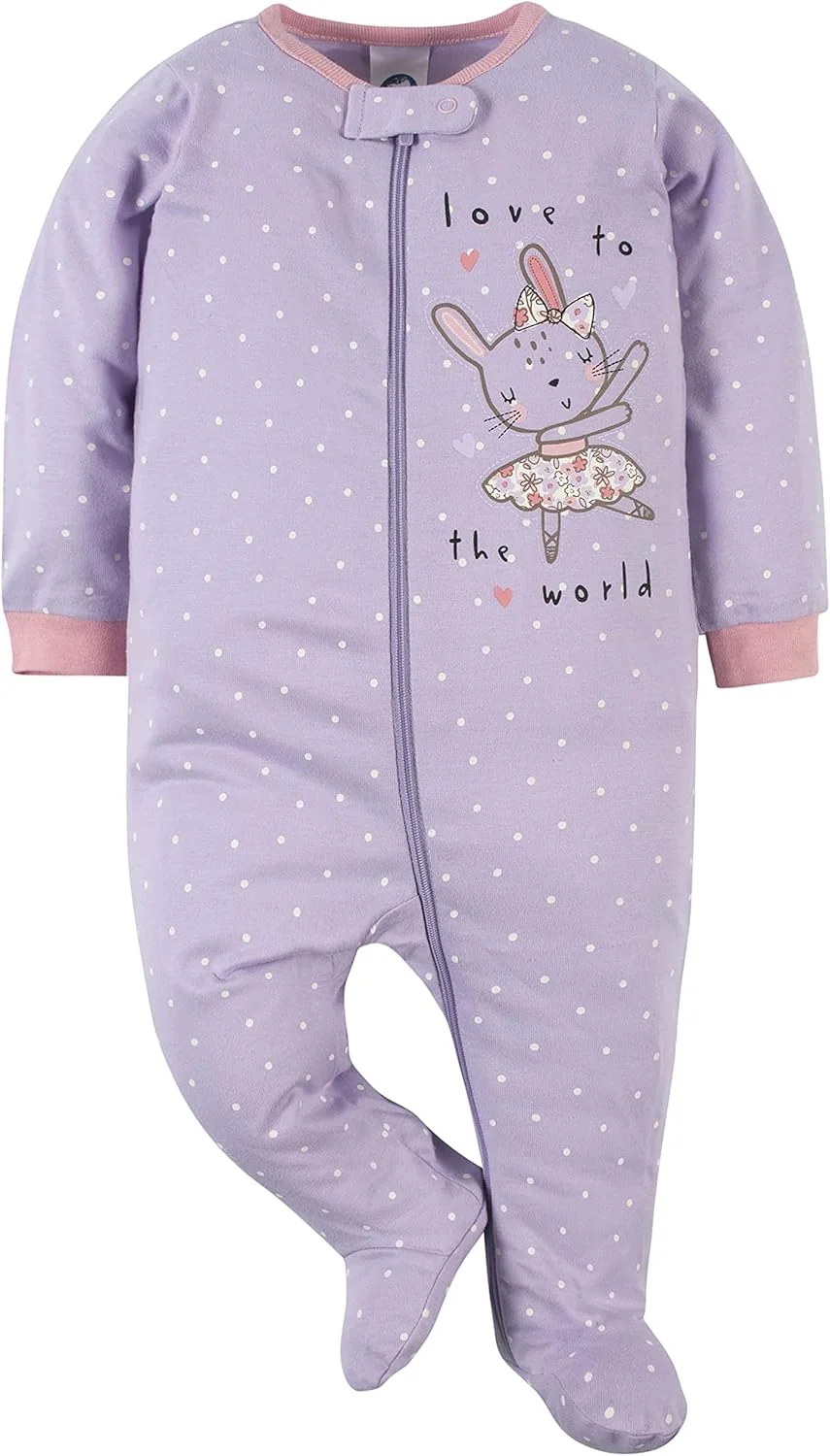 ست دو عددی لباس خواب سرهمی نوزادی و نوپای دخترانه Gerber