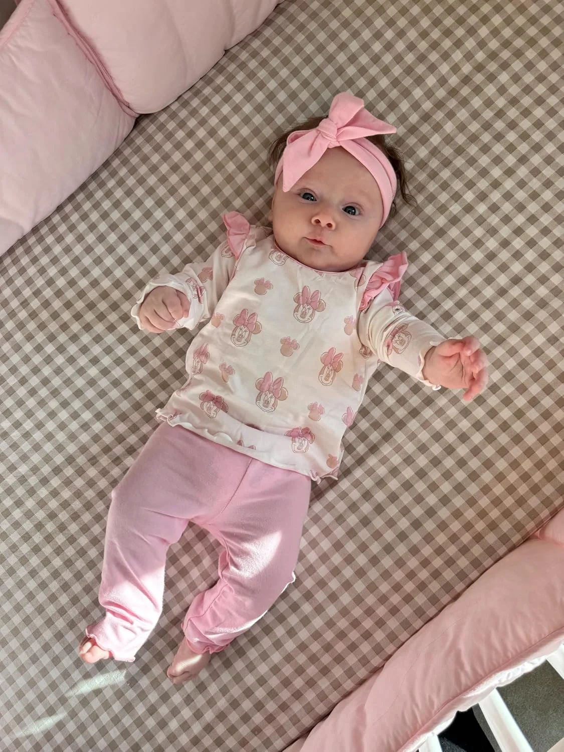 ست ۳ تکه آستین بلند نوزادی دخترانه دیزنی وینی پو، مینی موس و پرنسس، پنبه ارگانیک، سایز ۳ تا ۲۴ ماه