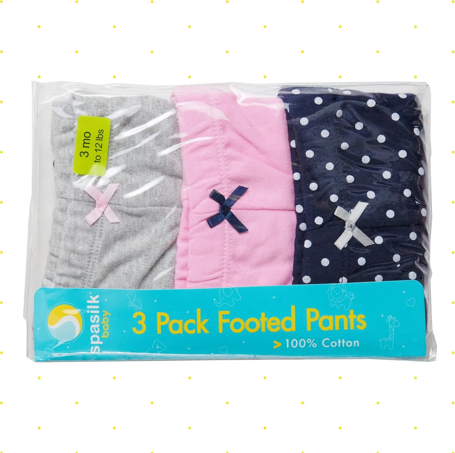 شلوار نخی پا دار کودک اسپاسیلک، بسته 3 عددی