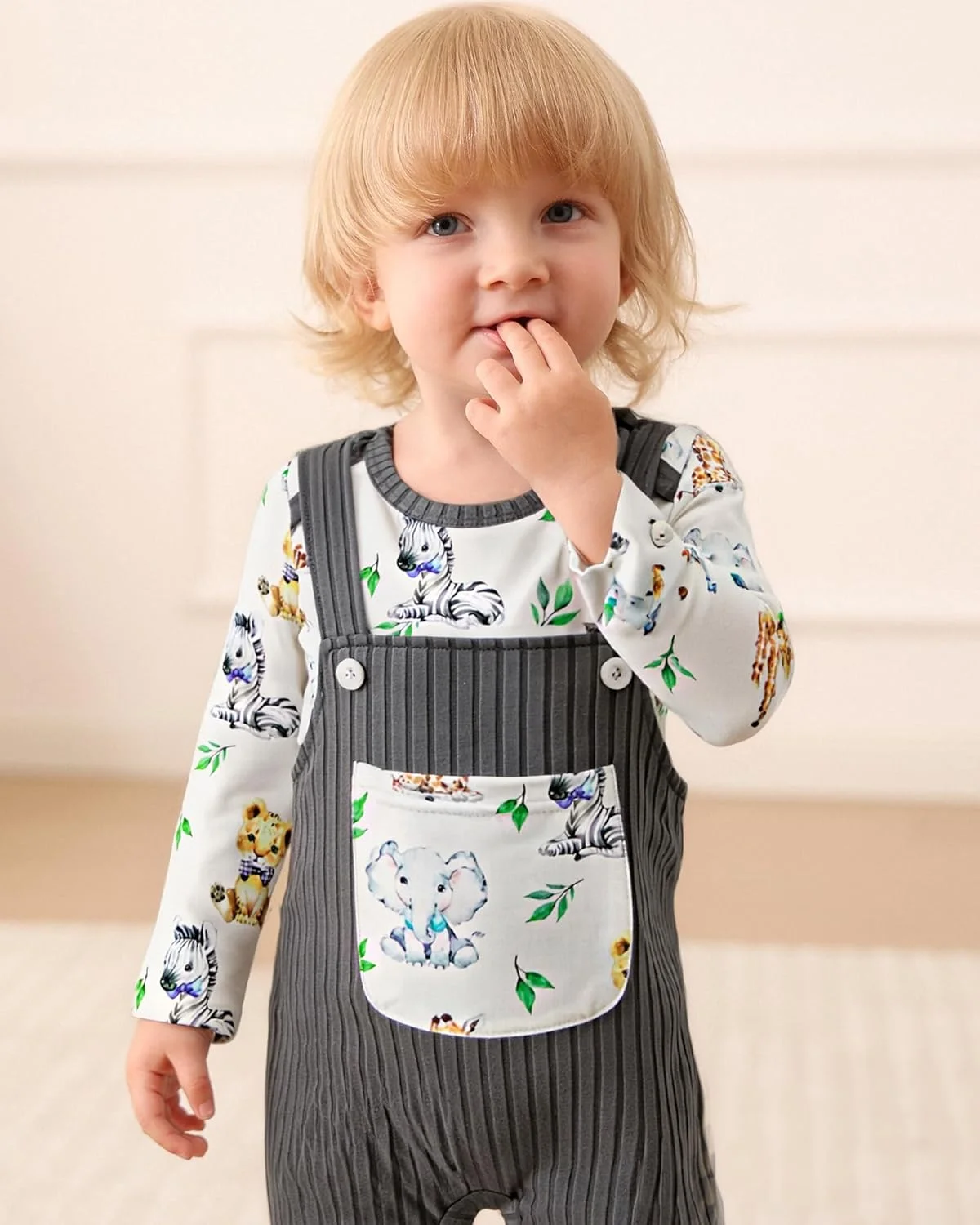 لباس نوزادی پسرانه مناسب پاییز و زمستان، ست لباس پسرانه 0 3 6 9 12 18 24 ماهه، سرهمی و لباس نوزاد پسر