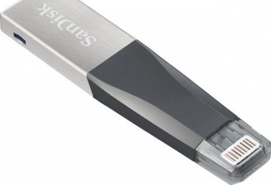 فلش مموری کوچک سندیسک iXpand Mini با ظرفیت 128 گیگابایت USB 3.0 برای آیفون 6 SE آیپد | SDIX90N-128G-GN6NE