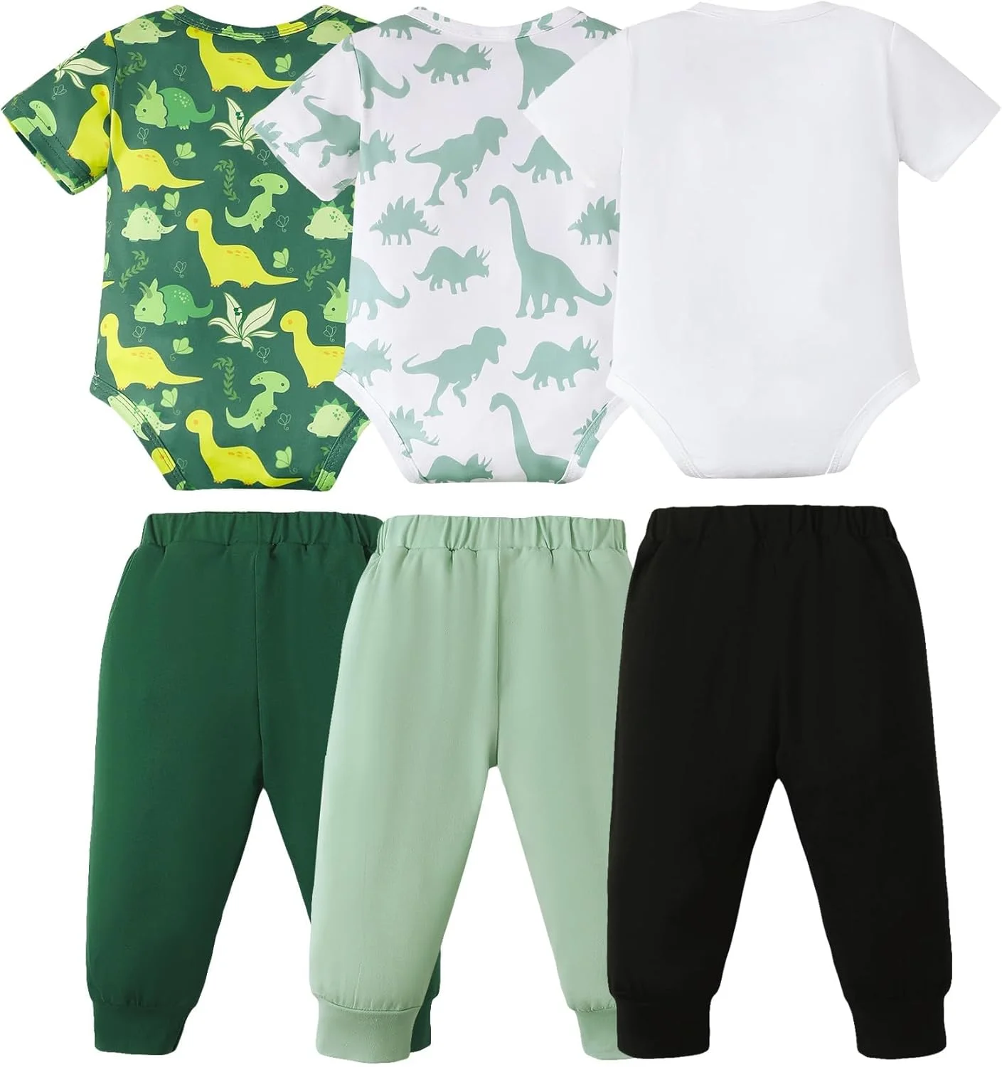 ست لباس پسرانه نوزادی شامل هودی، بلوز و شلوار گرم، مناسب فصل پاییز و زمستان، 0 تا 18 ماه