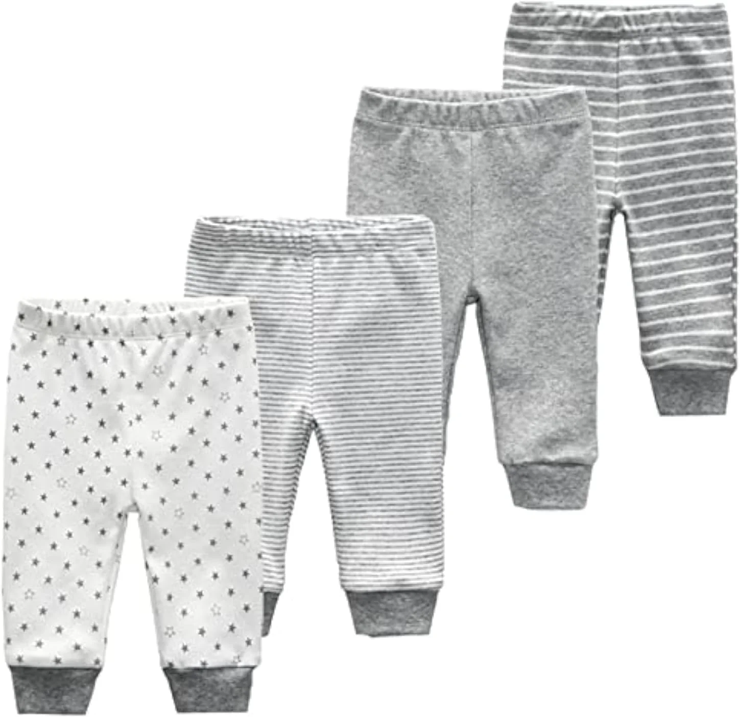 لباس زیر دکمه دار نوزادی آستین کوتاه، شلوار نوزادی، زیرپوش نوزادی 5 تکه به همراه شلوار 4 تکه، پنبه خالص مناسب برای نوزادان پسر و دختر 0-12 ماه