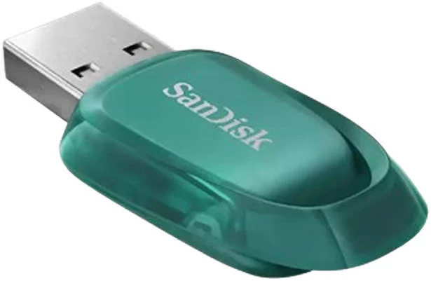 فلش مموری 256 گیگابایتی SanDisk Ultra Eco، رابط USB 3.2 Gen 1، عملکرد خواندن ترتیبی تا 100 مگابایت بر ثانیه، سازگار با USB 2.0، بازیابی اطلاعات با RescuePro، سبز | SDCZ96-256G-G46