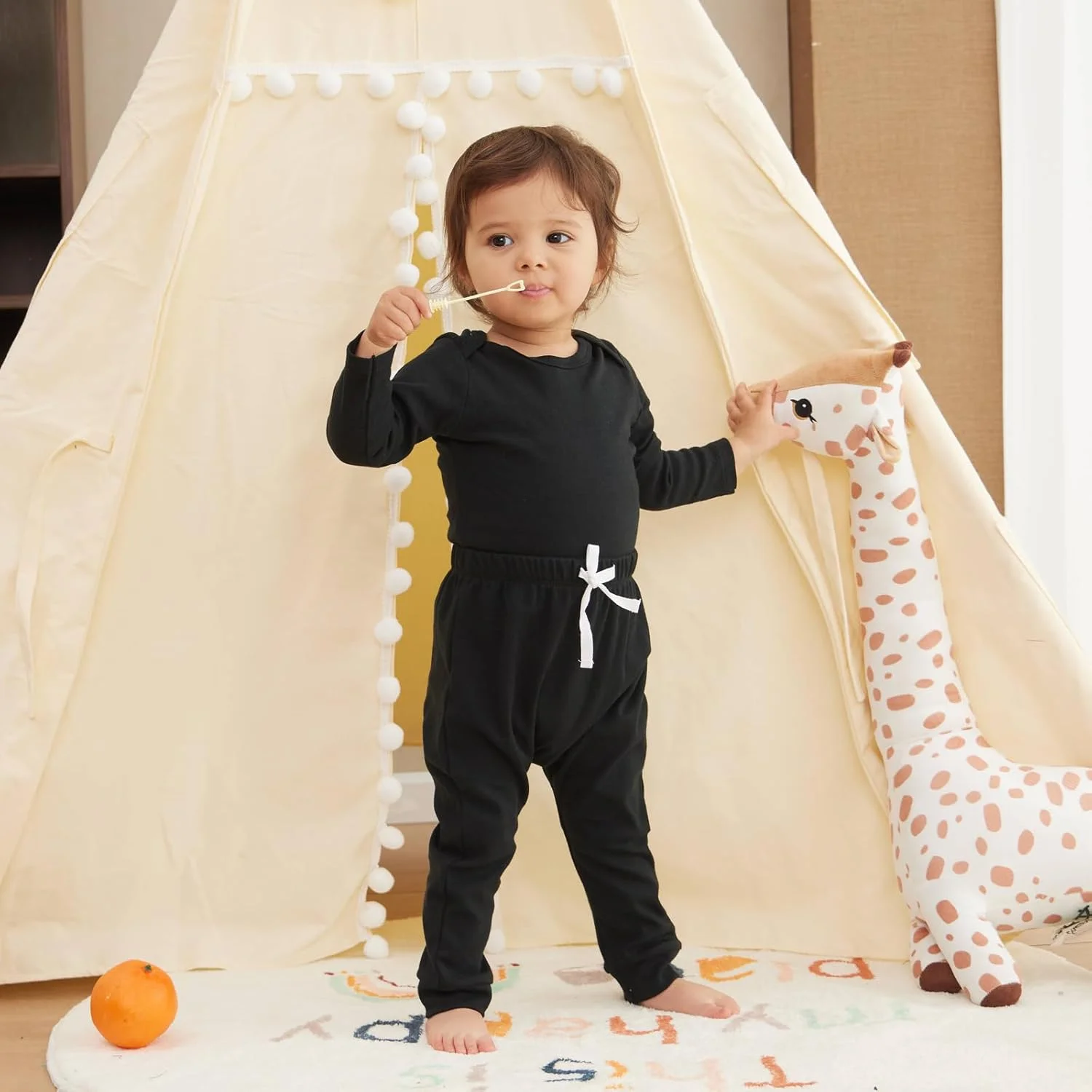 شلوار راحتی بچه گانه، شلوار نوزادی اسپرت پنبه ای مناسب برای نوزادان دختر و پسر، بسته 3 عددی