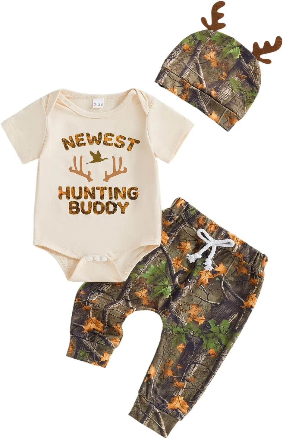 ست لباس نوزادی پسرانه GOOCHEER، رامپر آستین کوتاه، تاپ، شلوار، ست کلاه بهاره و تابستانه