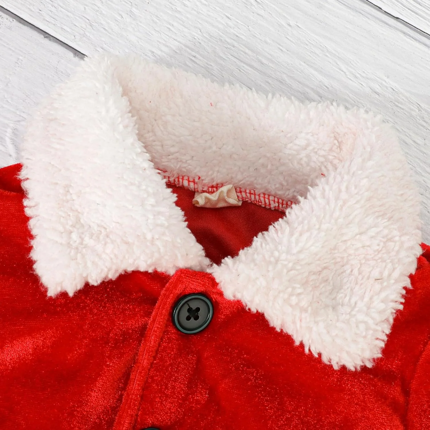 لباس کریسمس نوزاد، تاپ، شلوار، کمربند و کلاه طرح بابانوئل