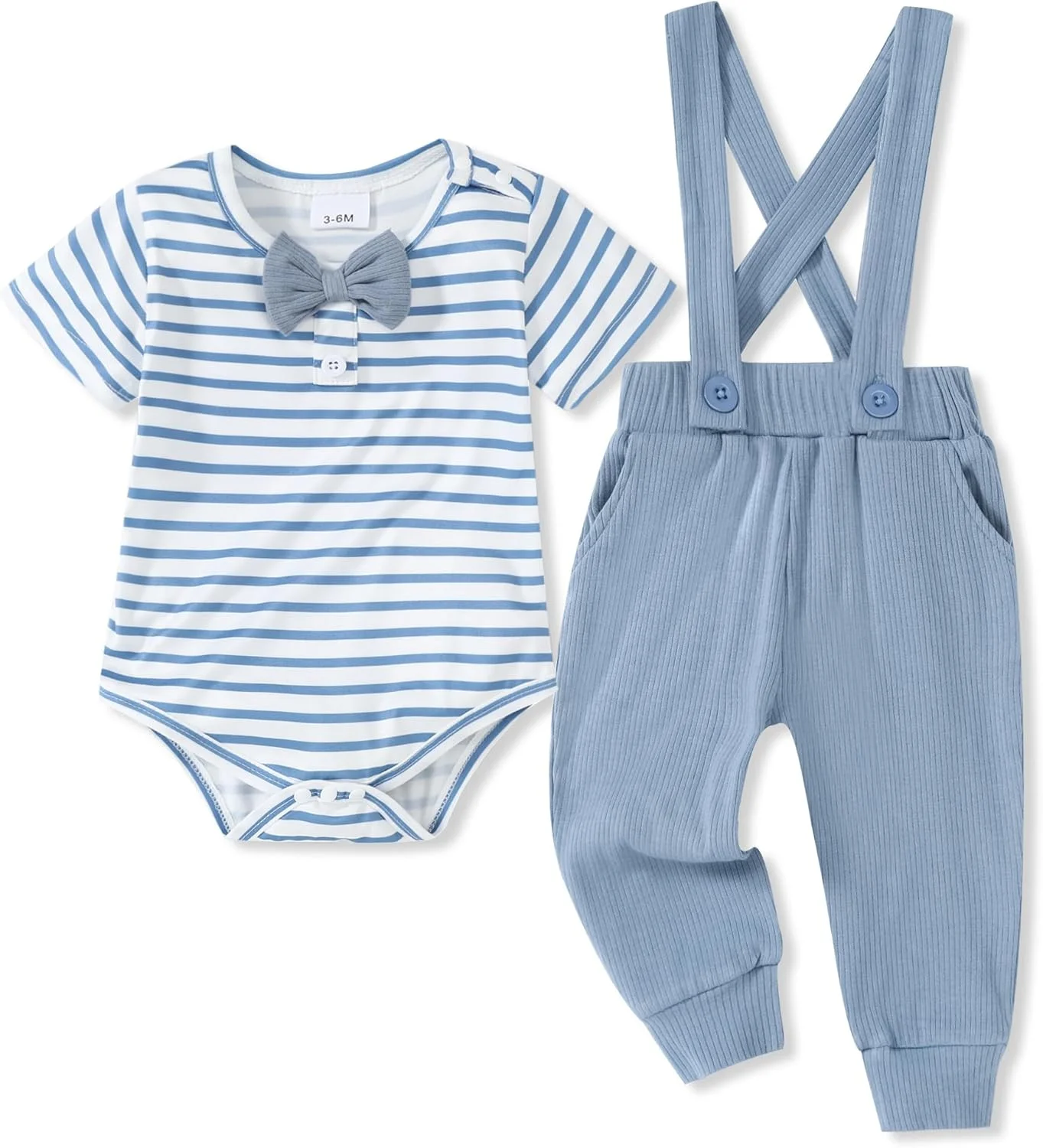 ست لباس نوزادی پسرانه آستین کوتاه و شلوار