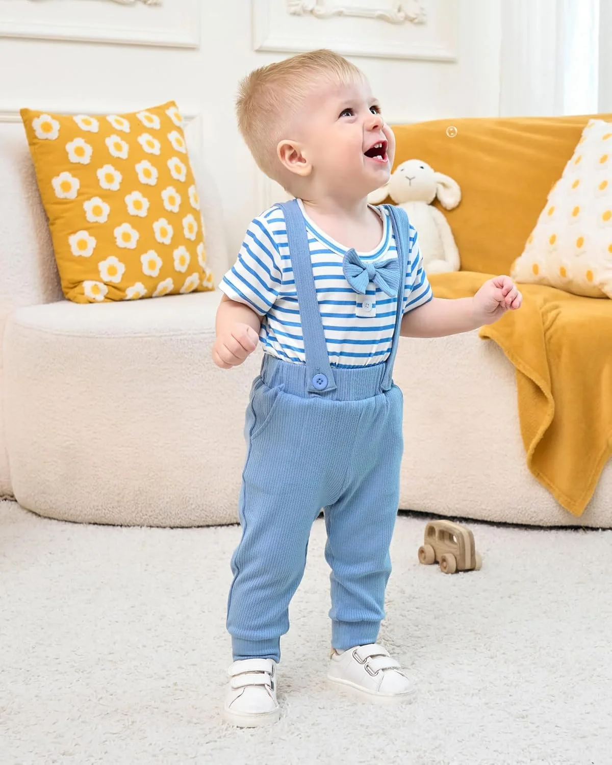 ست لباس نوزادی پسرانه آستین کوتاه و شلوار