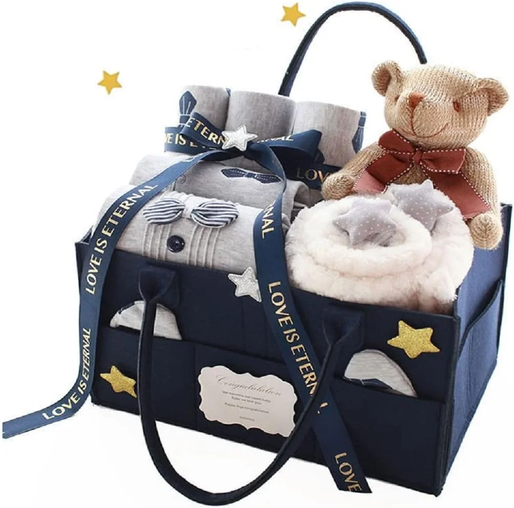 ست هدیه نوزادی HALAYAYA، ست لباس نوزادی، هدیه برای نوزاد دختر و پسر، ست لباس و لوازم جانبی نوزاد پنبه ای ممتاز، مناسب برای نوزاد از بدو تولد تا 6 ماهگی