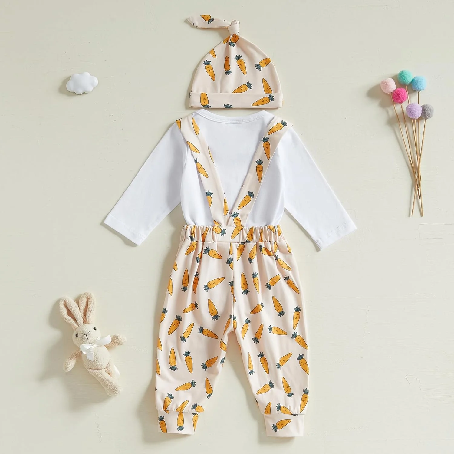 ست لباس نوزادی پسرانه با طرح حروف، رامپر، شلوار پیشبندی راه راه، ست لباس کارناوال 3 تکه