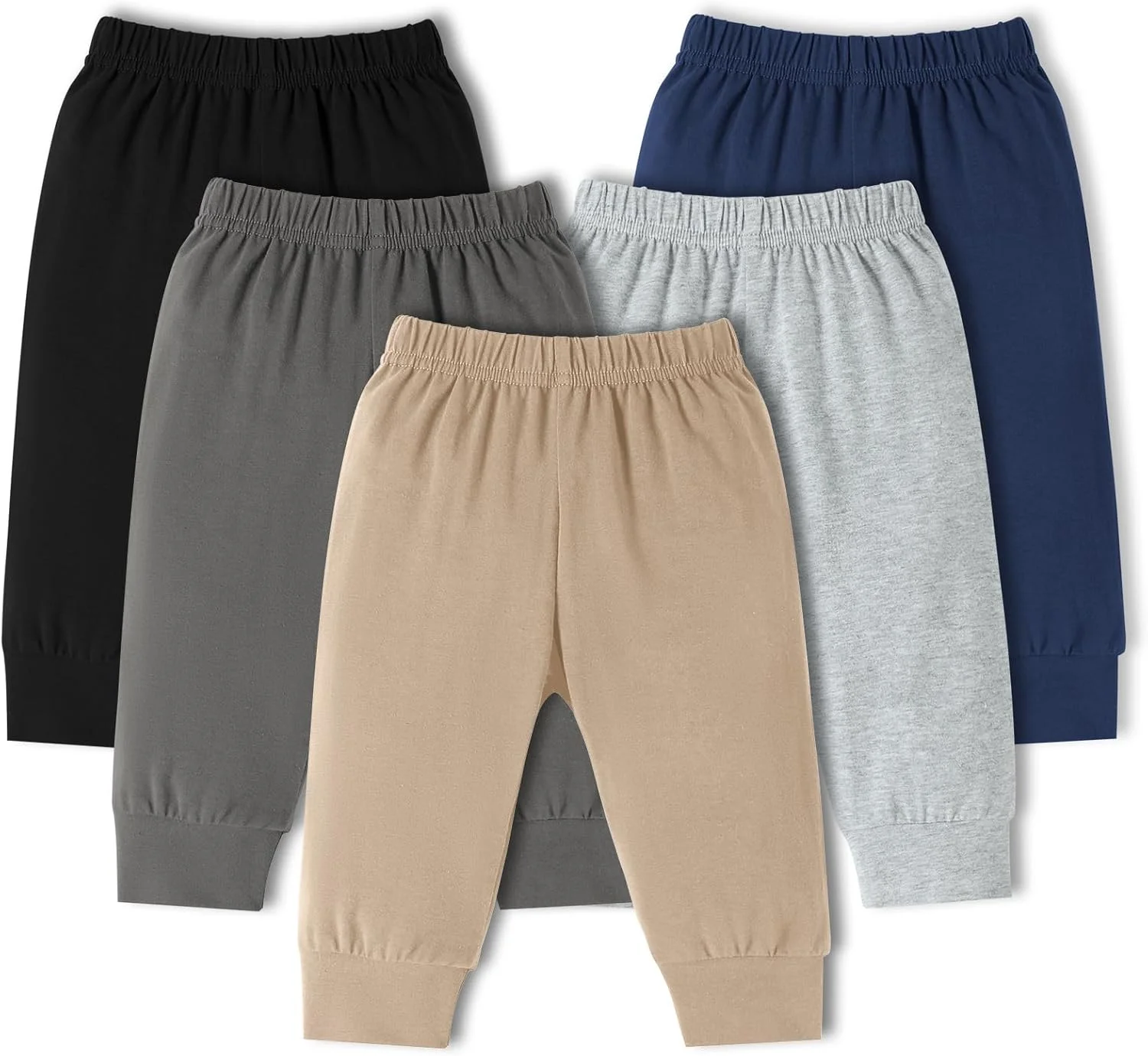 دریم باس، ست 5 عددی شلوار پسرانه نوزادی، شلوار راحتی کودک، شلوار پنبه ای نوزاد، ساق شلواری نوزادی مناسب بدو تولد تا 24 ماهگی