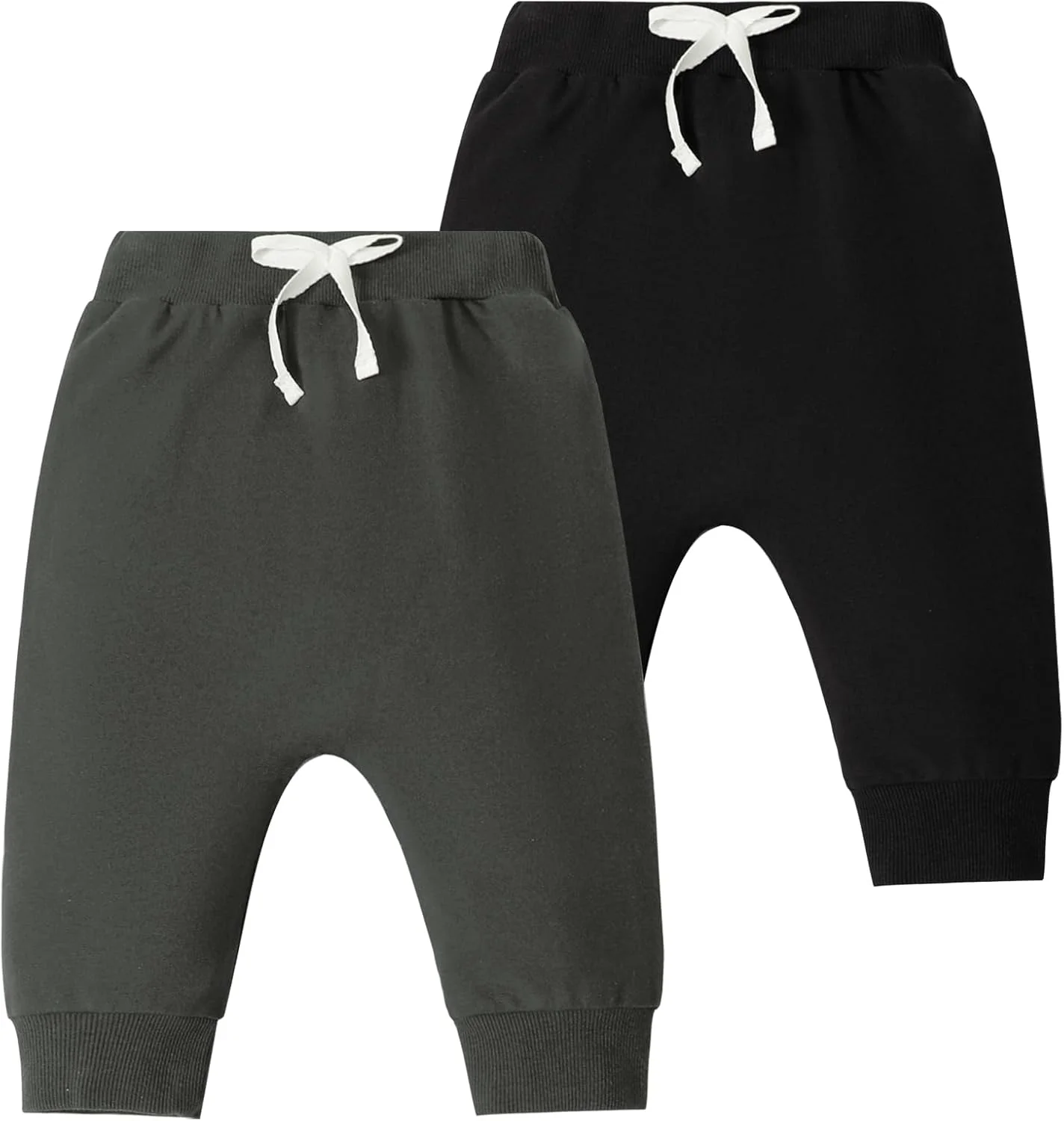 ست 2 عددی شلوار پسرانه بچه گانه، شلوار جاگر کودک نوپا، شلوار گرم کودک پسر، ساق های نوزادی پایه و راحت