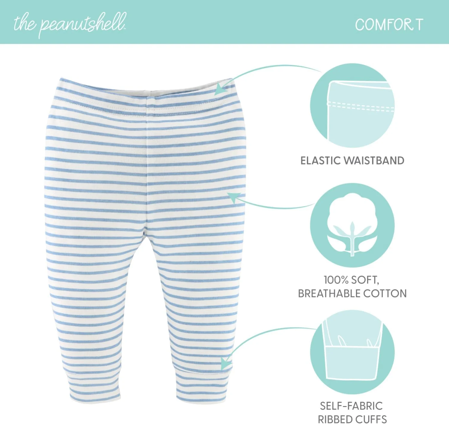 شلوار نوزادی پیناتشل، لباس نوزاد پسر دختر، لباس نوزادی اسپرت، مناسب نوزاد تا 24 ماهگی، شلوار گرمکن نوزادی، لباس زیر، پوشاک