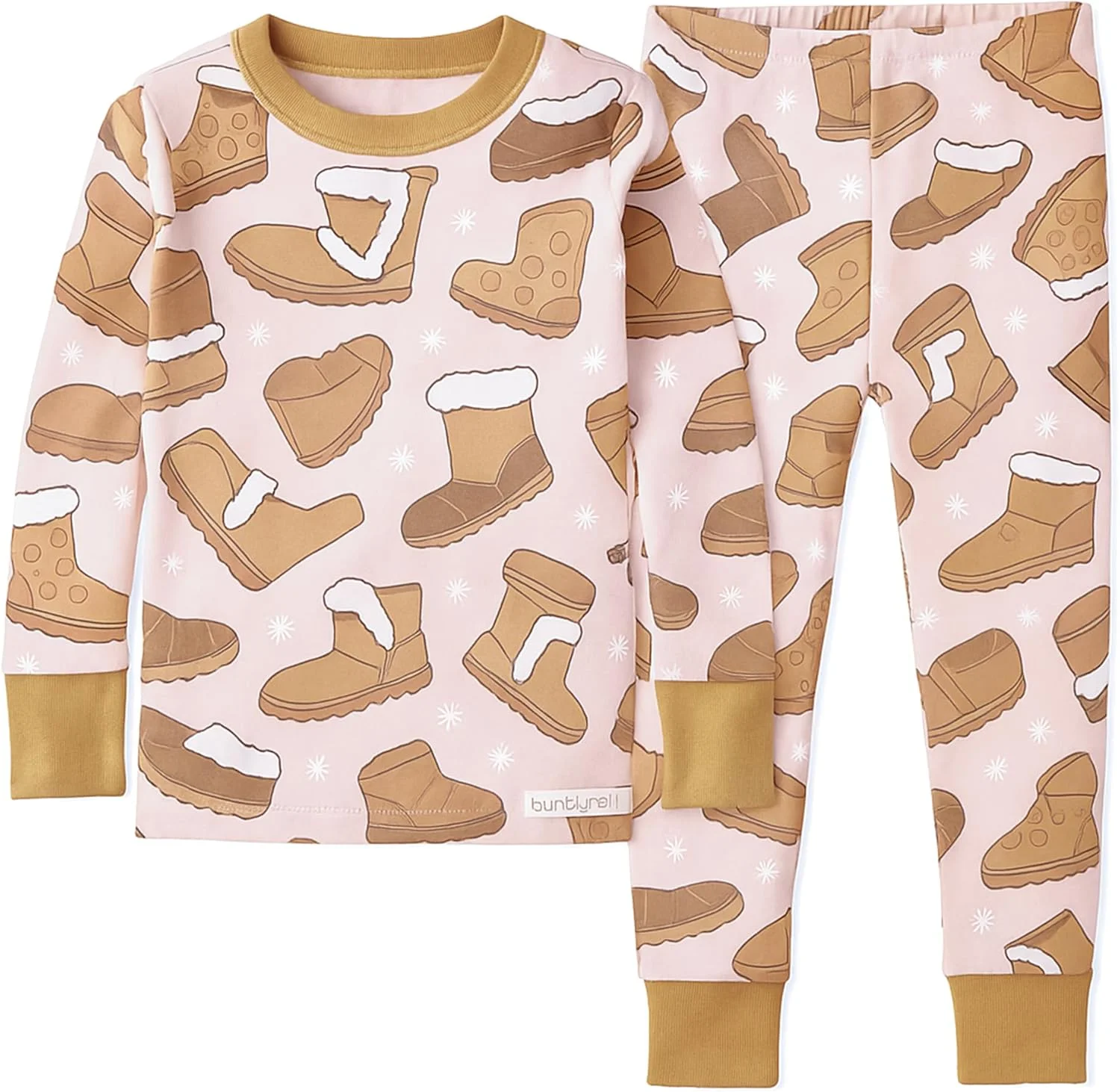 ست پیژامه دو تکه نوزاد دخترانه Zen، 100% پنبه ارگانیک، آستین بلند و شلوار برای کودکان نوپا، ست پیژامه پسرانه، یونیسکس (بسته 2 عددی)