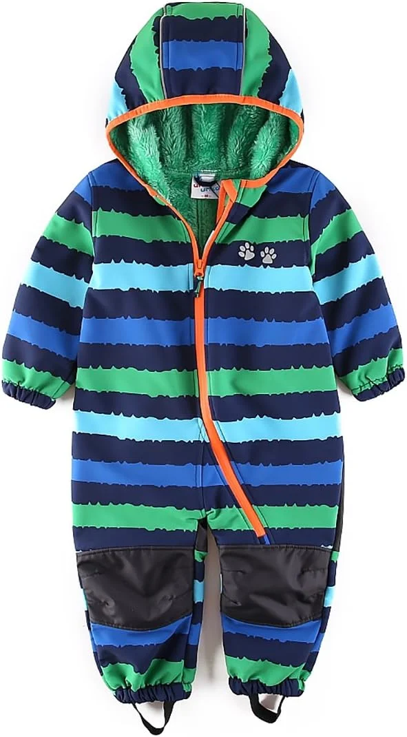 لباس سرهمی ضد آب و نرم با آستر پشمی مناسب کودکان نوپا، پسران و دختران برای استفاده در کالسکه و بازی در گل