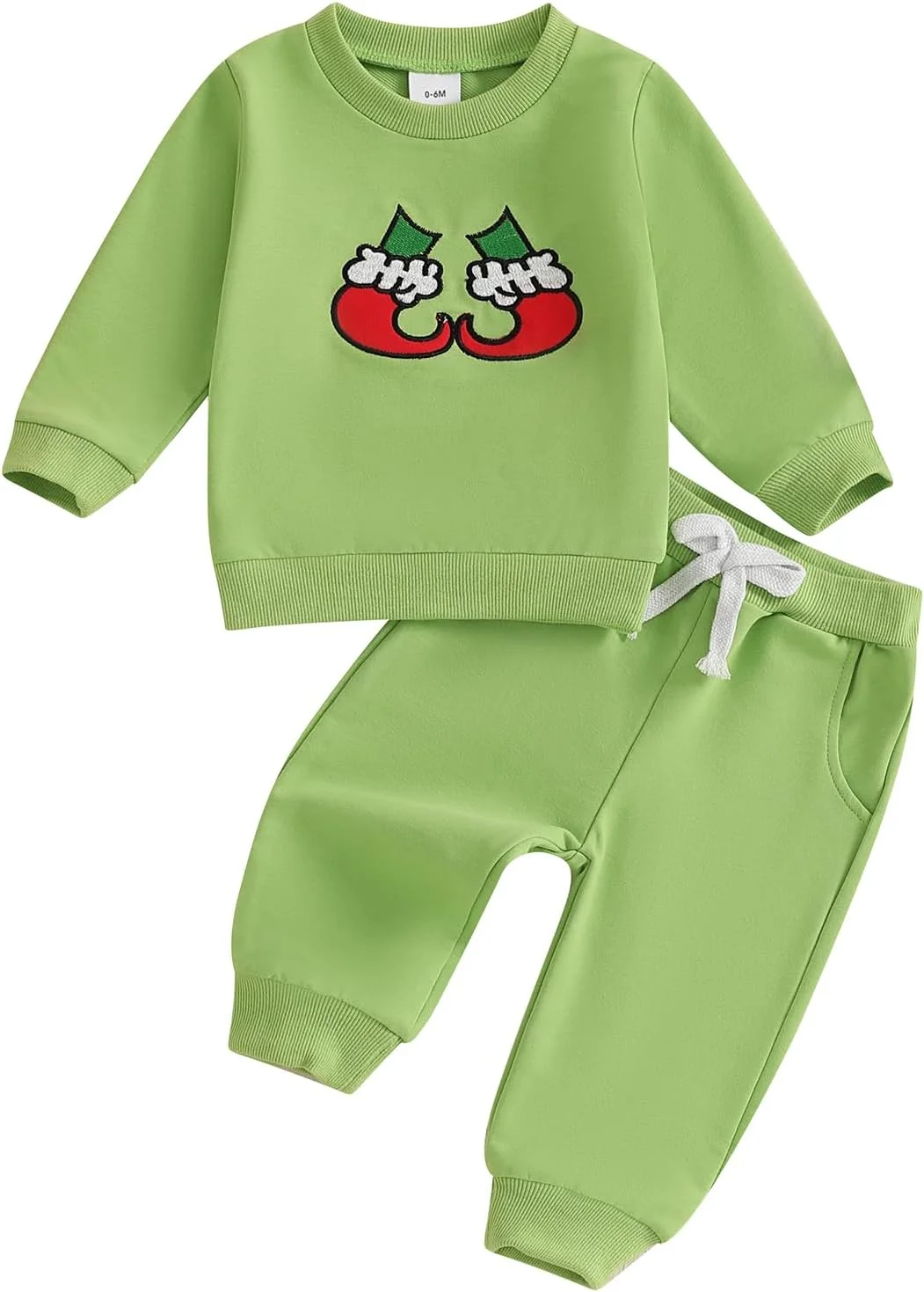لباس کریسمس بچه گانه، بلوز و شلوار، لباس نوزادی طرح هیولا