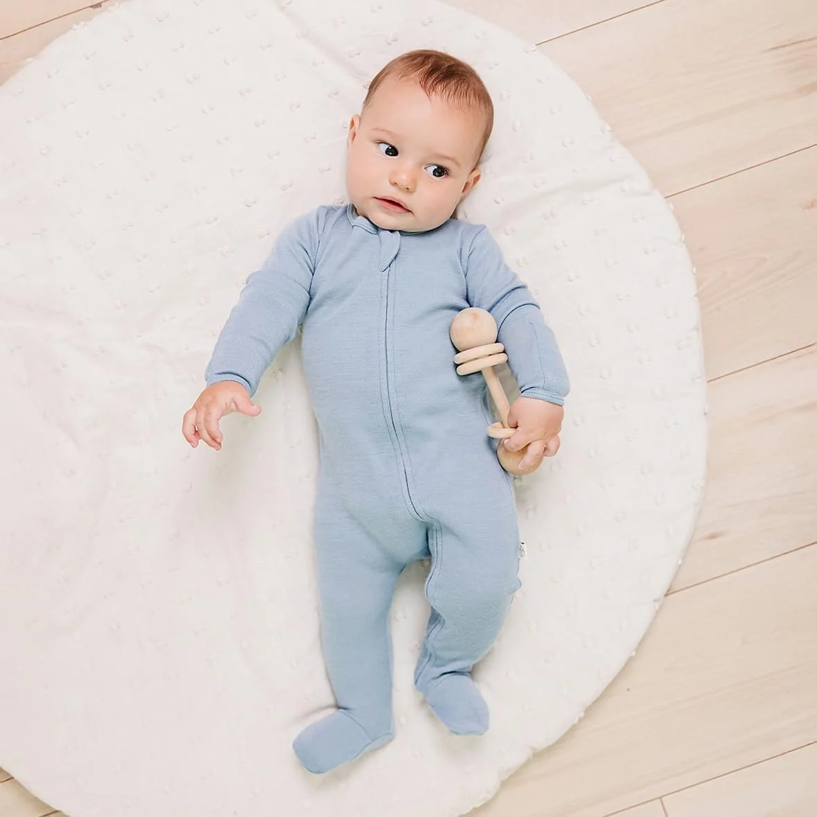 لباس خواب پادار Woolino، لباس خواب پشمی مرینوس، 0-9 ماه