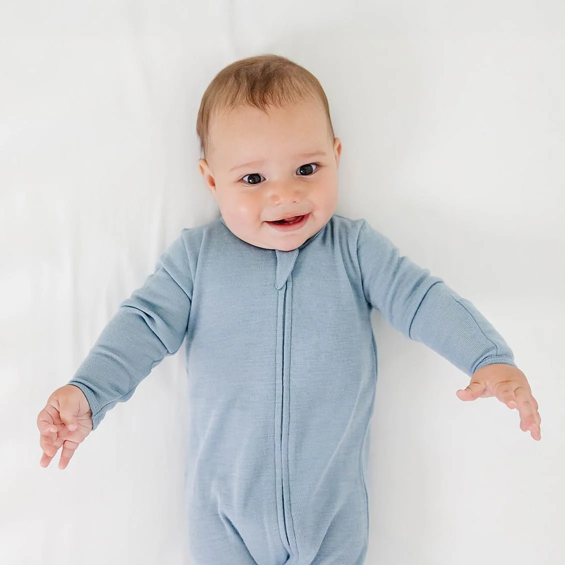 لباس خواب پادار Woolino، لباس خواب پشمی مرینوس، 0-9 ماه