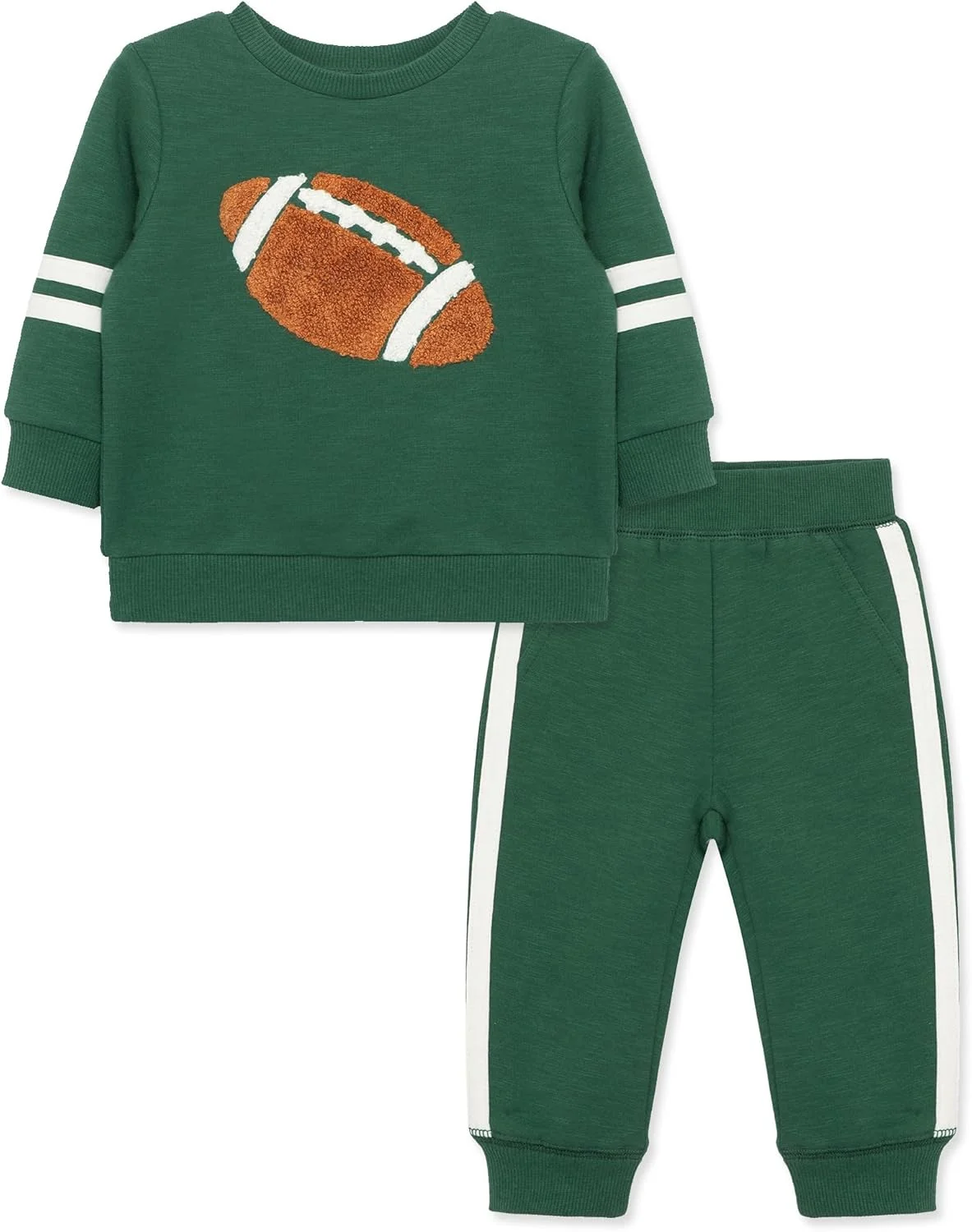 ست لباس دو تکه بچه گانه Little Me شامل بلوز و شلوار هماهنگ، مناسب برای دختران و پسران، سایز ۱۲ ماه تا ۴ سال