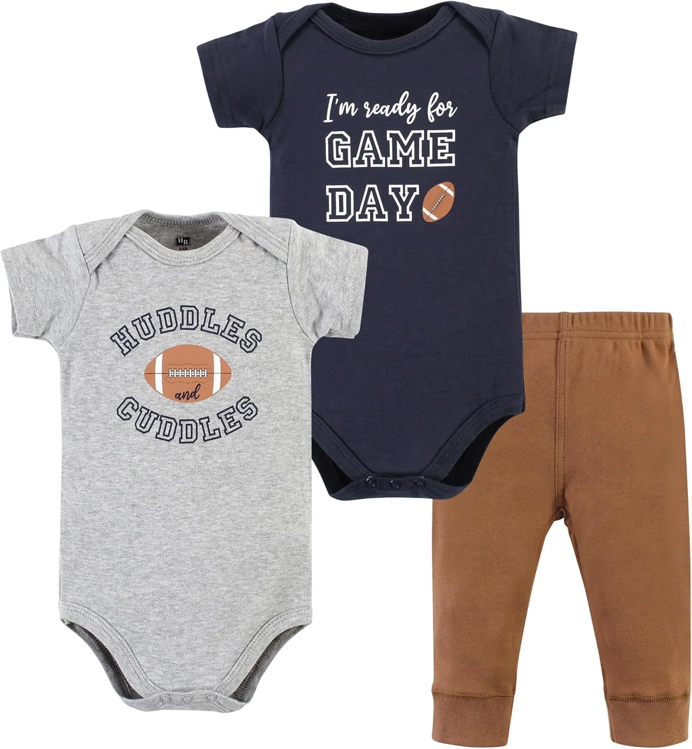 ست بادی و شلوار نخی نوزاد هادسون بیبی - طرح رنگین کمان آفتابی آستین کوتاه، سایز 12-18 ماه (بسته 3 عددی)