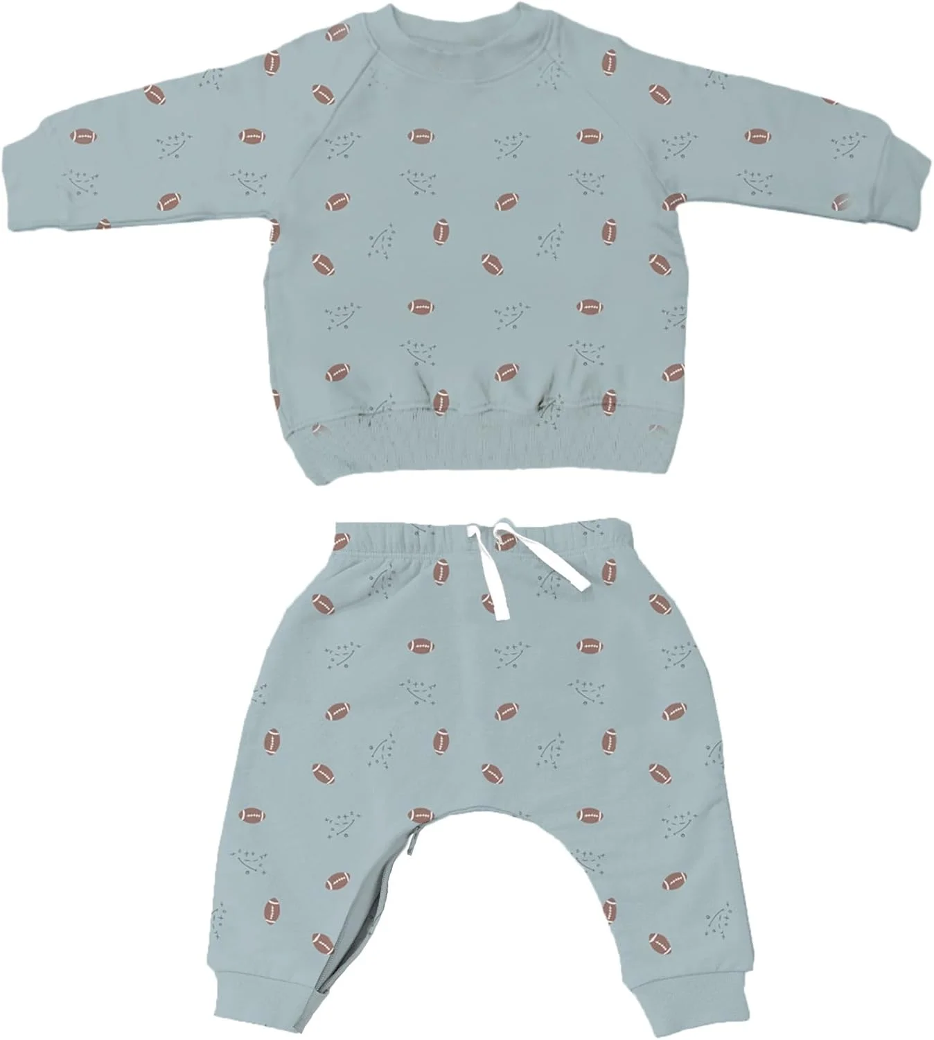 ست سوییشرت و شلوار پشمی نوزادی یونیسکس GUNAMUNA، تعویض آسان پوشک، شلوار ورزشی نوزادی، کمر قابل تنظیم، ست روزانه ست سوییشرت و شلوار پشمی نوزادی یونیسکس GUNAMUNA، تعویض آسان پوشک، شلوار ورزشی نوزادی، کمر قابل تنظیم، ست روزانه