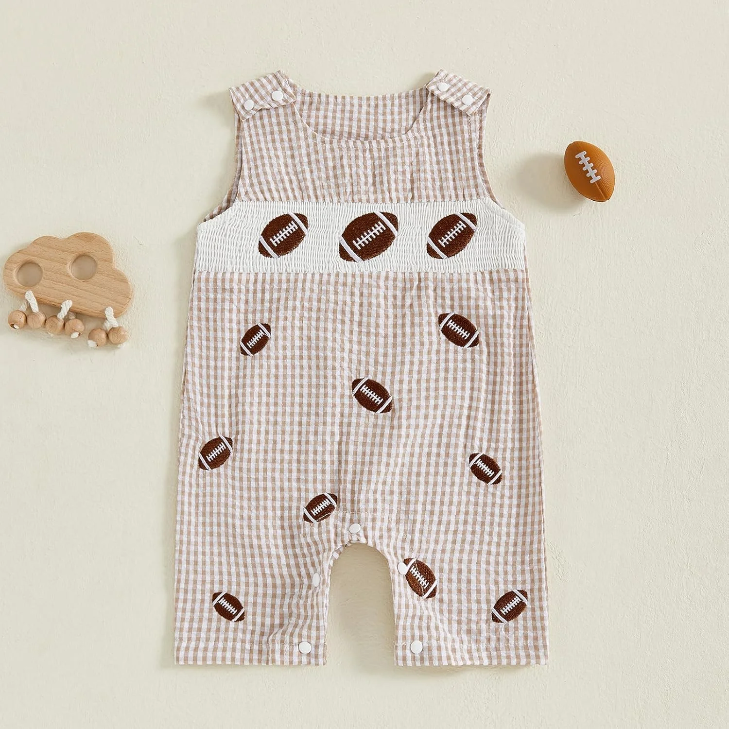 ست لباس پاییزی پسرانه و دخترانه، سرهمی گلدوزی شده طرح فوتبال، سرهمی بدون آستین، لباس چهارخانه