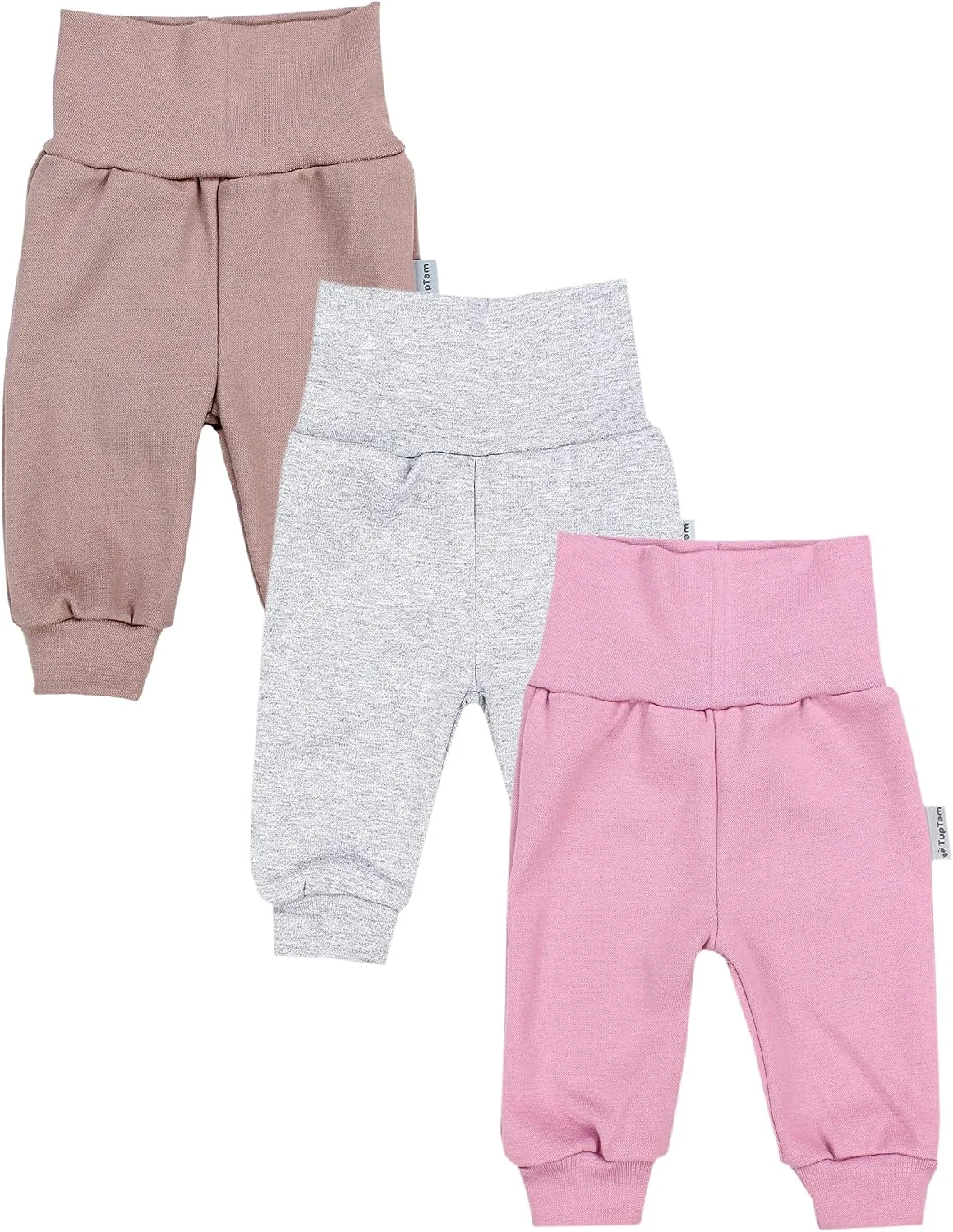 TupTam شلوار جاگر دخترانه بچه گانه، شلوار راحتی، بسته 3 عددی