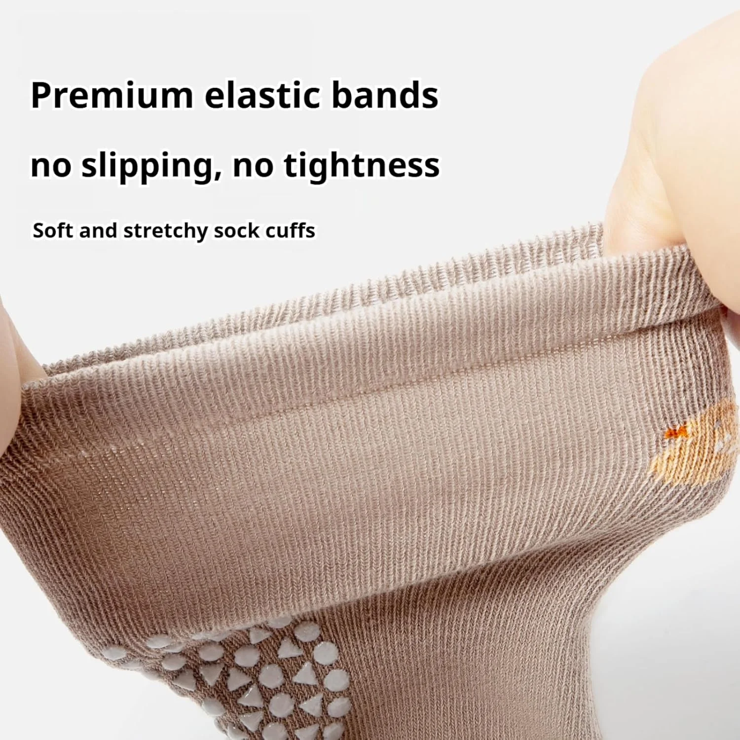 جوراب ساق بلند بچگانه ضد لغزش، مناسب برای دختران و پسران، جوراب نوزادی برای خزیدن روی زمین، 5 جفت