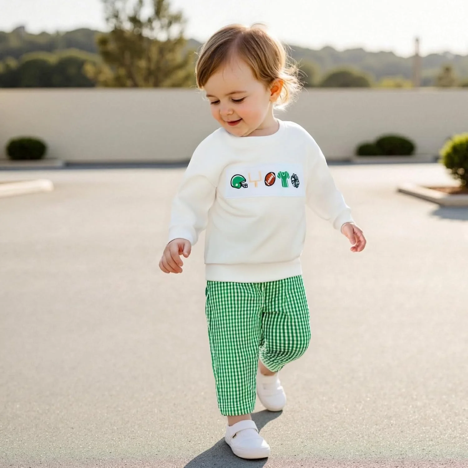 لباس بچه گانه پسرانه Kuriozud مناسب فصل بهار، پاییز و زمستان، شامل بلوز طرح دار و شلوار، سایزهای 6، 12، 18، 24 ماه، 2 و 3 سال