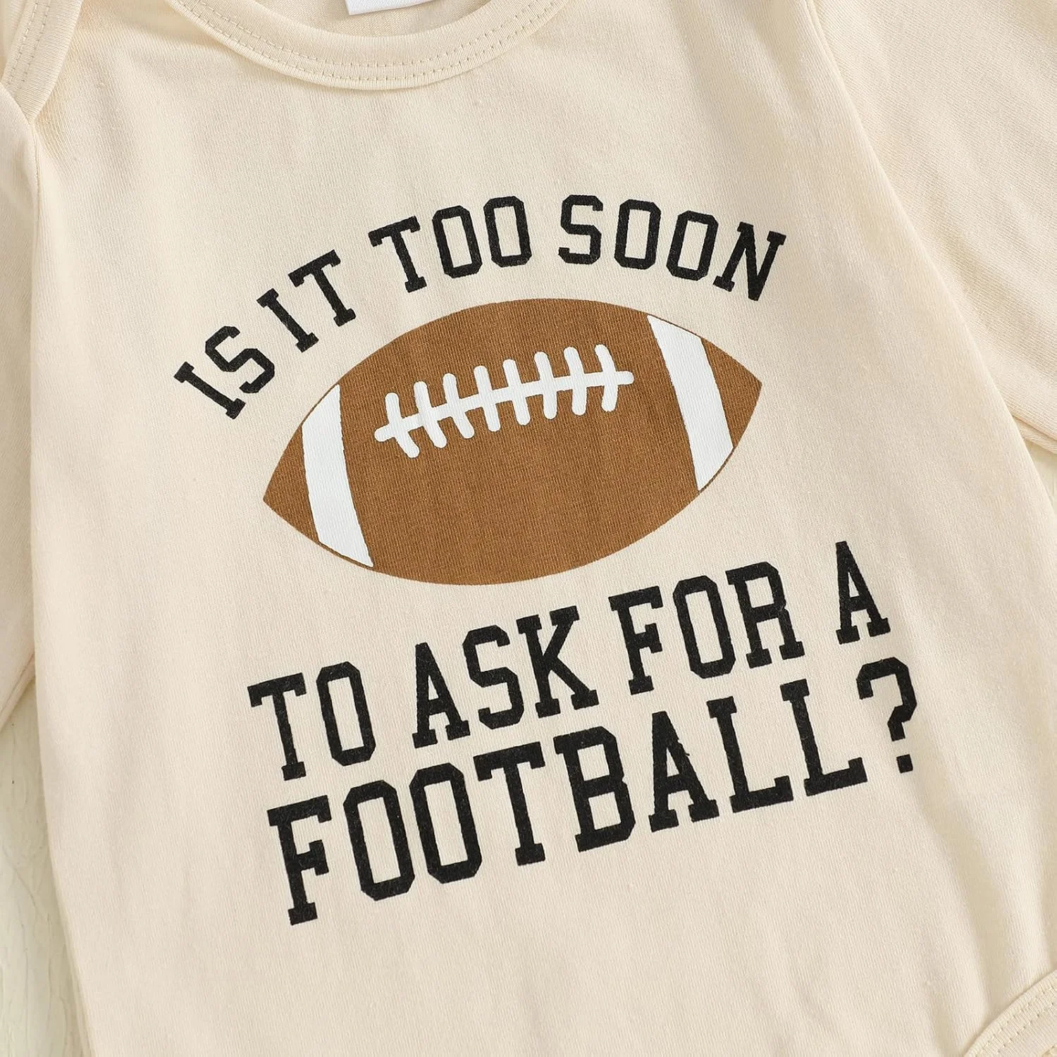 ست لباس نوزادی پسرانه GOOCHEER، رامپر آستین بلند طرح فوتبال، تاپ، شلوار، مناسب فصل پاییز و زمستان به همراه کلاه