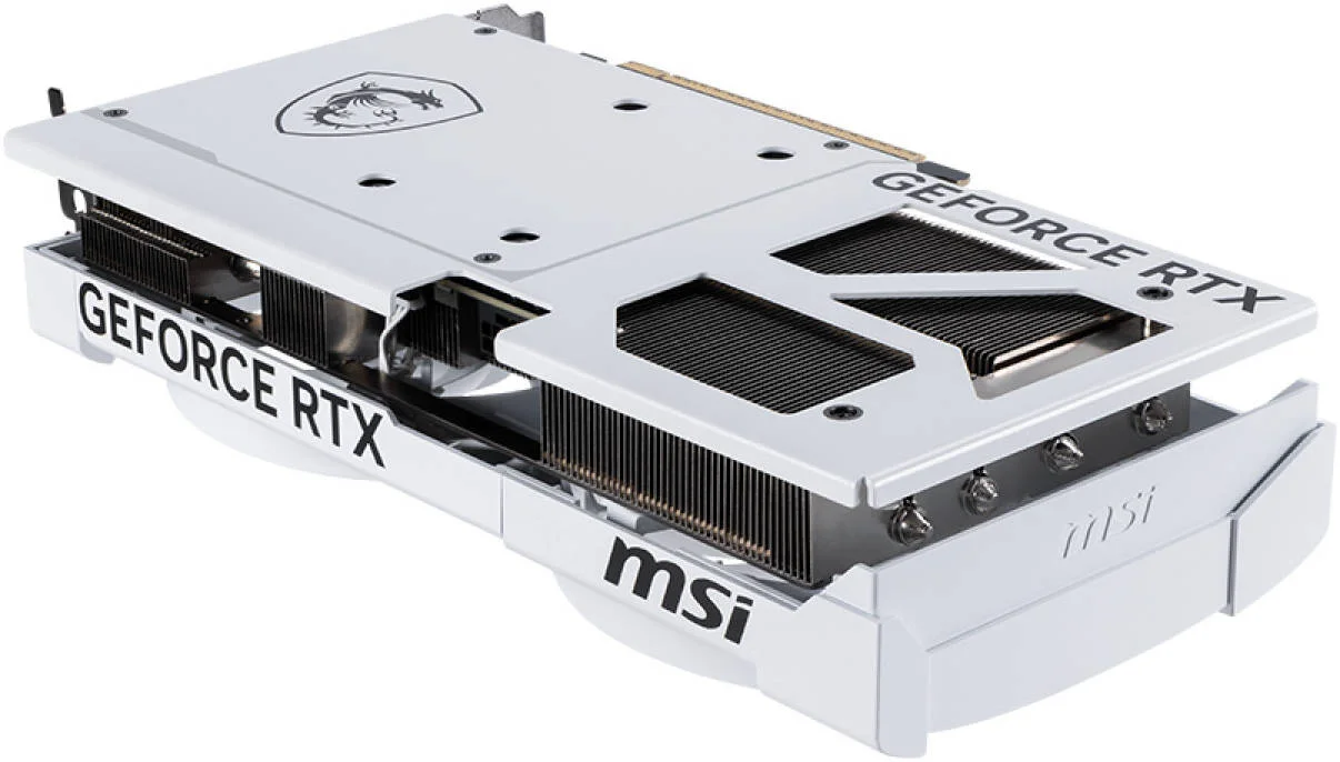 کارت گرافیک MSI GeForce RTX 5070 VENTUS 2X OC Edition، حافظه 12 گیگابایت GDDR7 192-Bit، فرکانس افزایشی 2542 مگاهرتز، 6144 هسته CUDA، سرعت حافظه 28 گیگابیت بر ثانیه، PCI Express Gen 5، سفید | 912-V532-010
