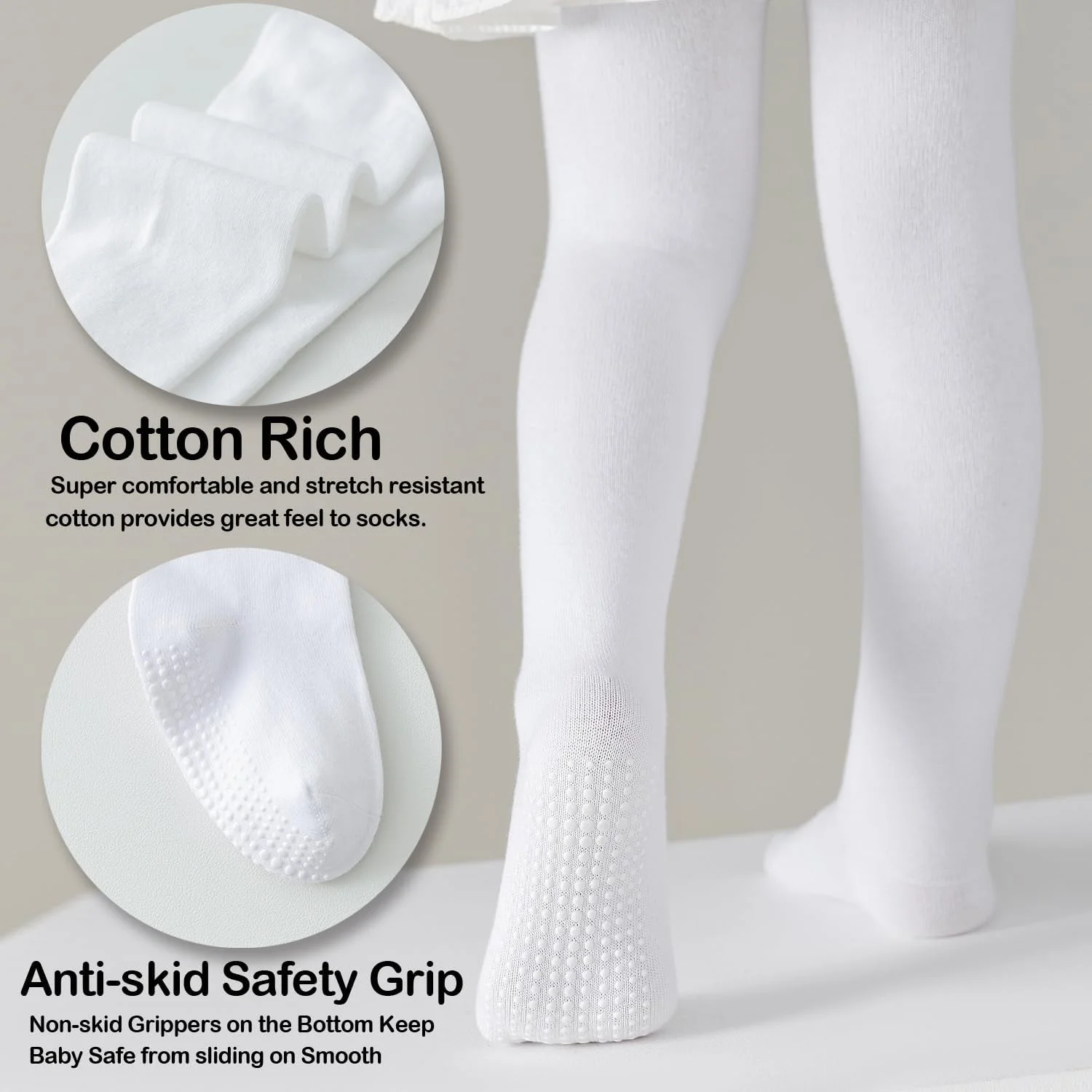 جوراب دخترانه نوزاد EPEIUS بدون درز جوراب دخترانه نوزاد EPEIUS بدون درز