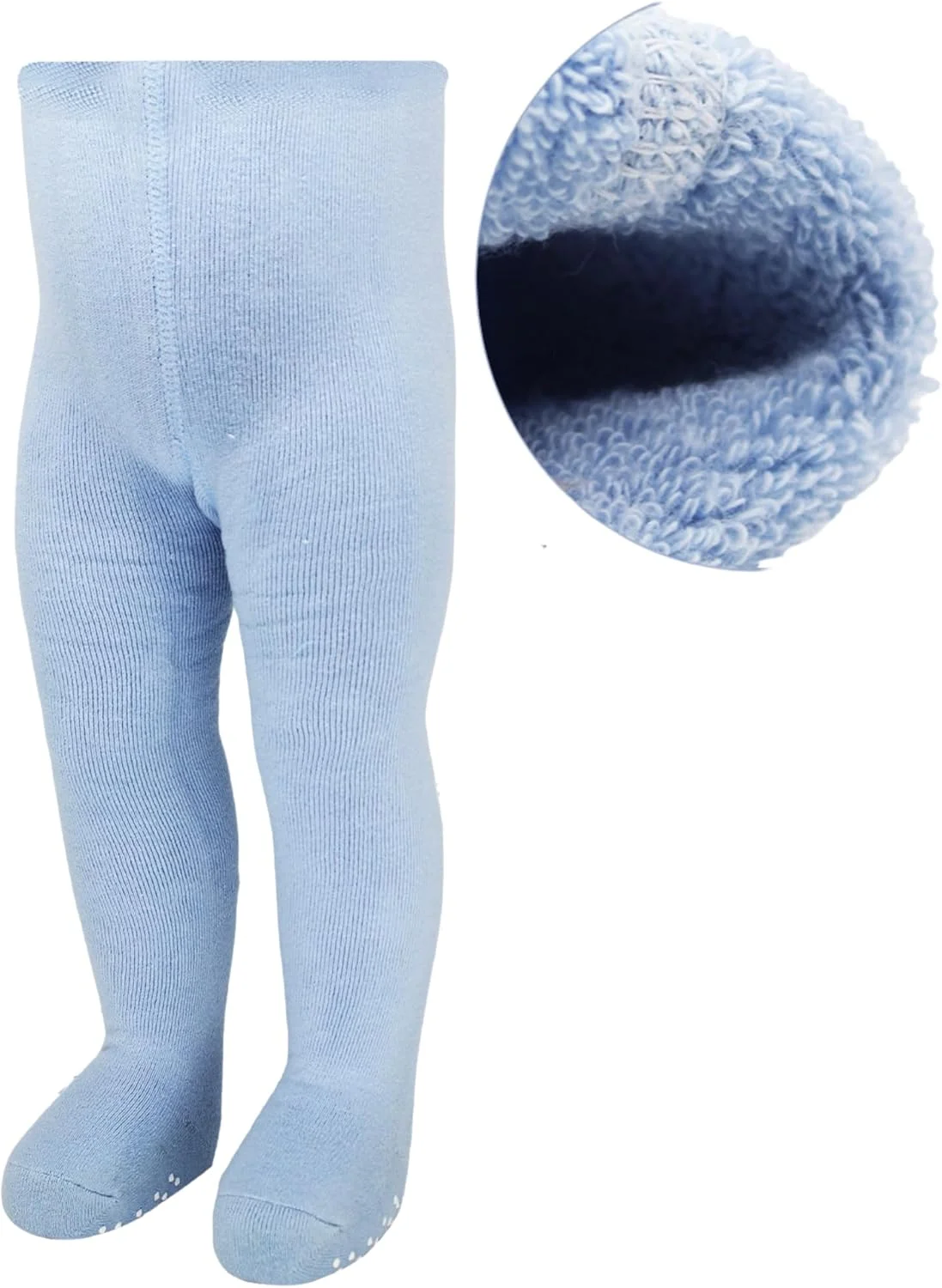 جوراب شلواری ضخیم دخترانه نرم | جوراب ساق بلند پنبه ارگانیک گرم | مناسب نوزاد و کودک نوپا