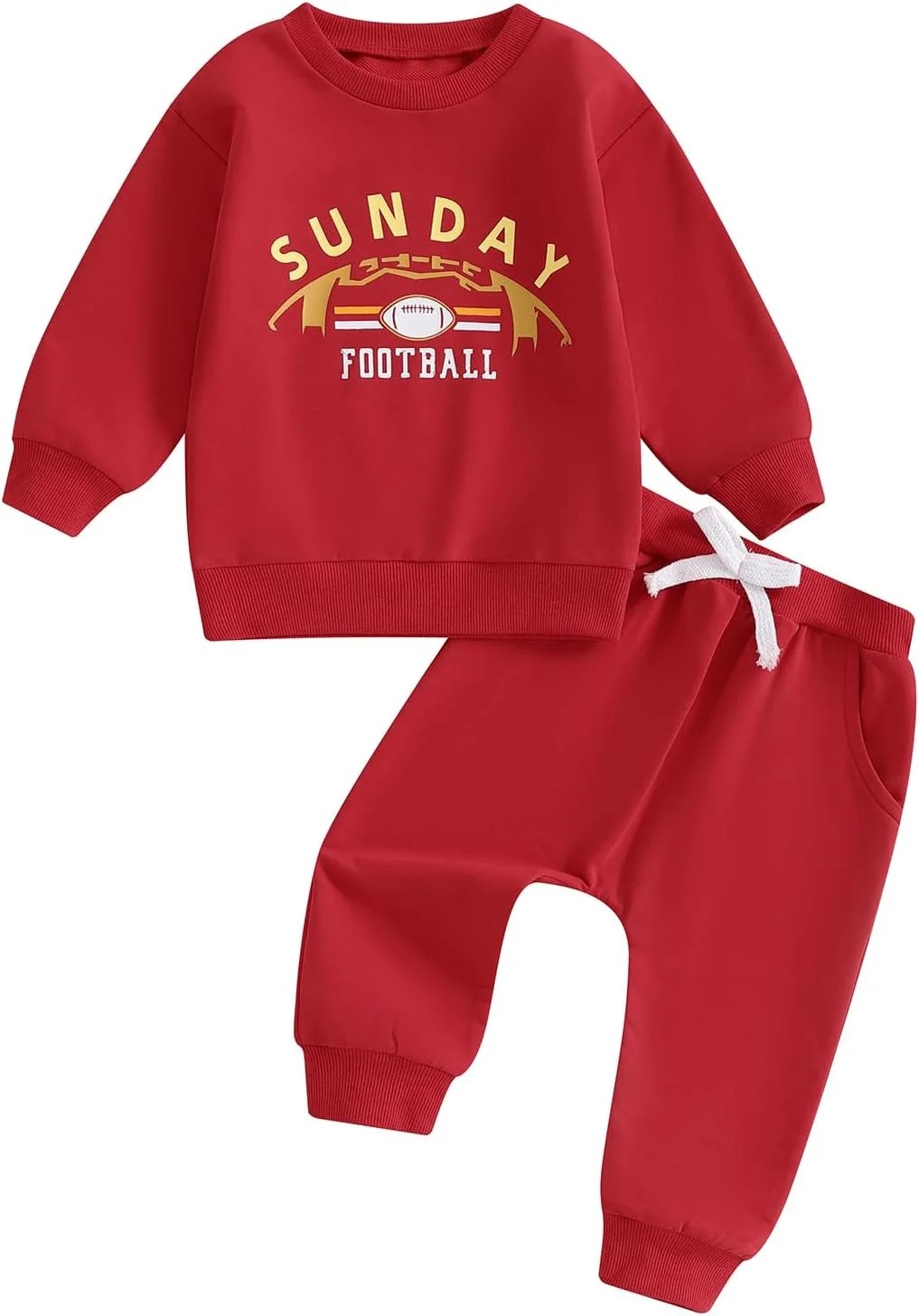 ست لباس فوتبال نوزادی پسرانه دخترانه، بلوز آستین بلند و شلوار جاگر، مناسب روز مسابقه راگبی