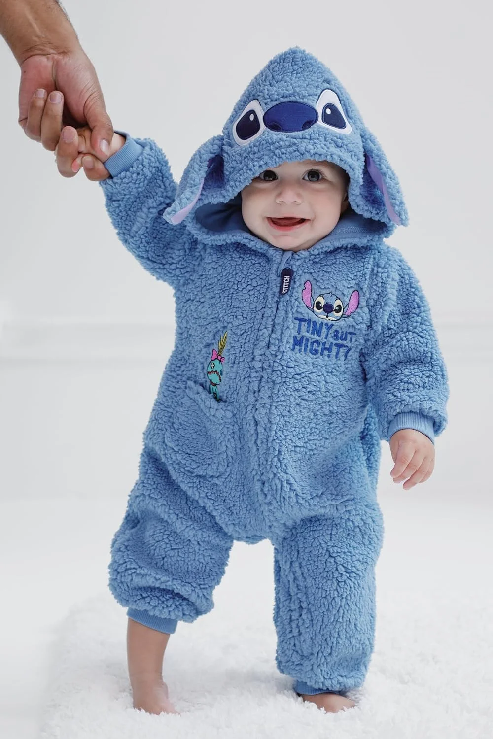 لباس سرهمی زیپ دار دیزنی نوزادی با طرح های وینی پو، میکی موس، لیلو و استیچ، جک اسکلینگتون و شرکت هیولاها